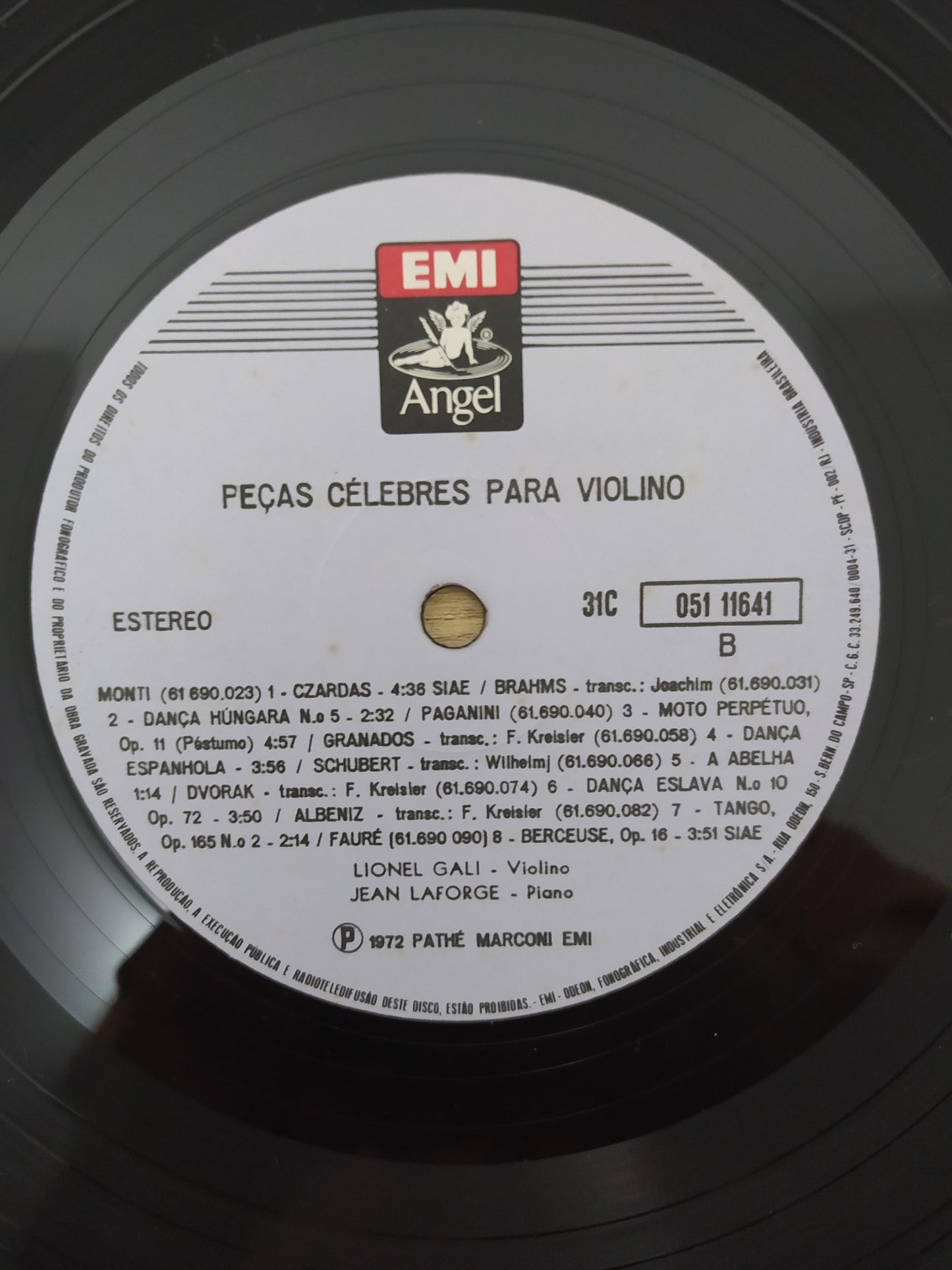 Lp Vinil Peças Célebres Para Violino