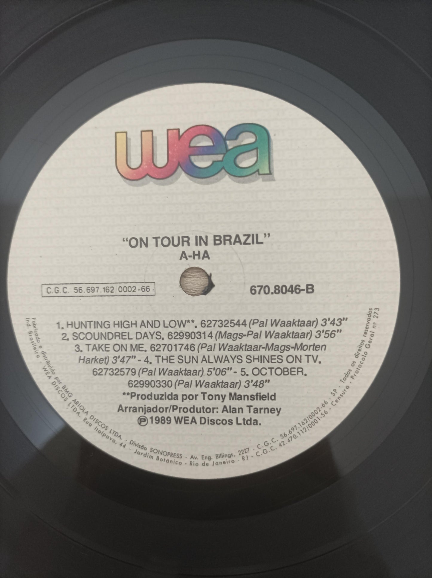 Disco Vinil On Tour In Brazil a-ha A