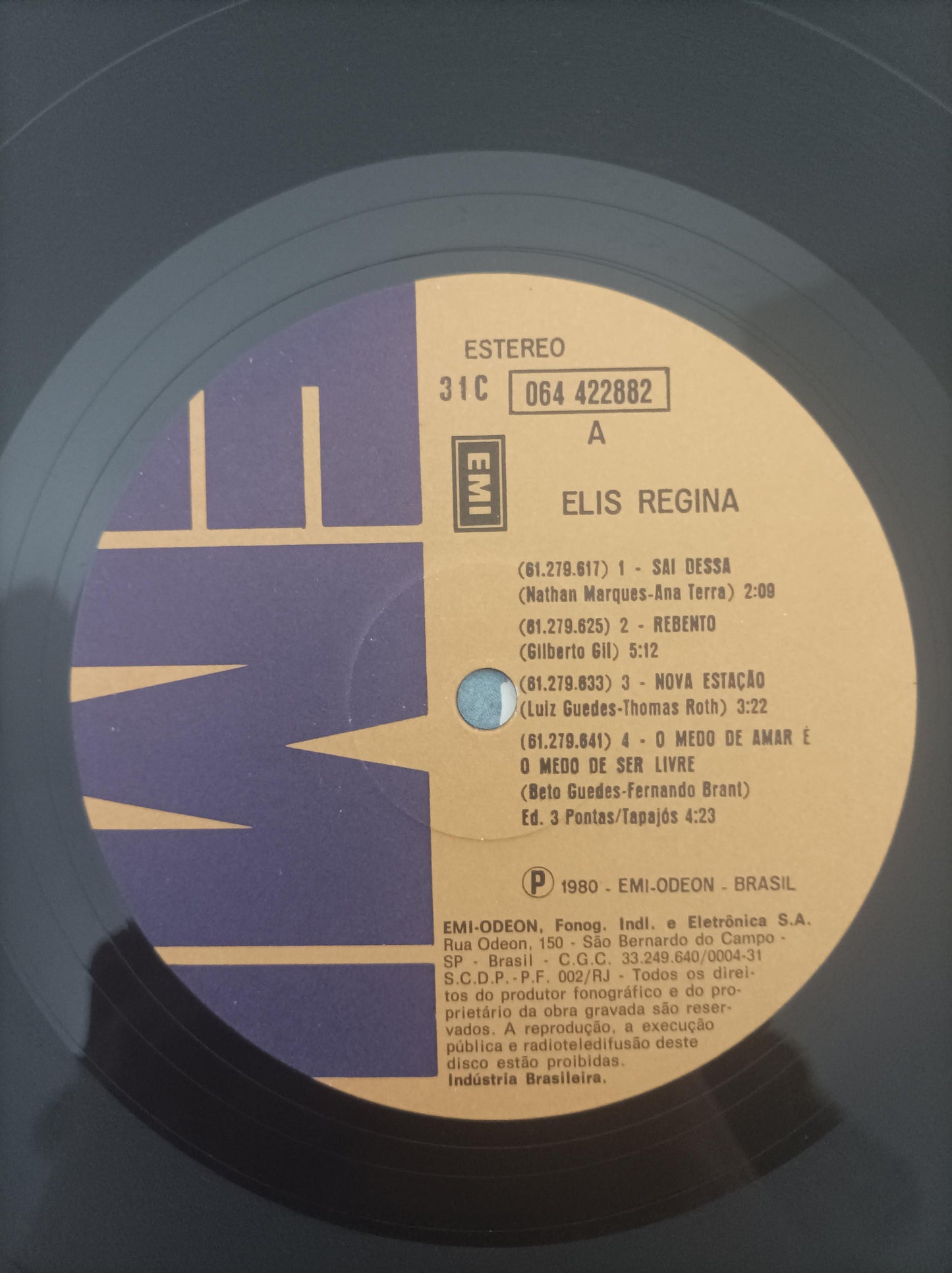 Disco Vinil 1980 Elis Regina Com Encarte A