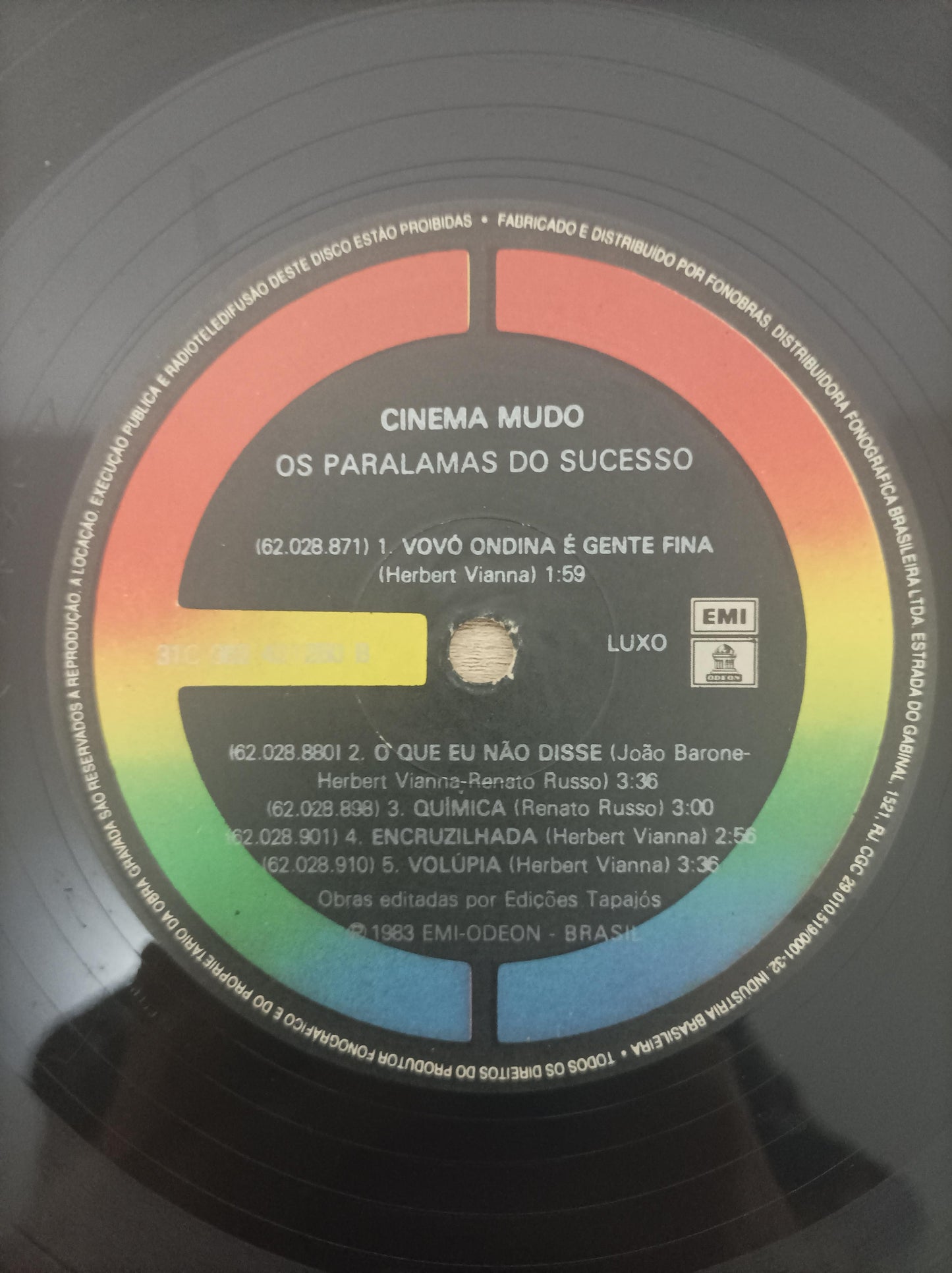 Lp Vinil Os Paralamas Do Sucesso Cinema Mudo