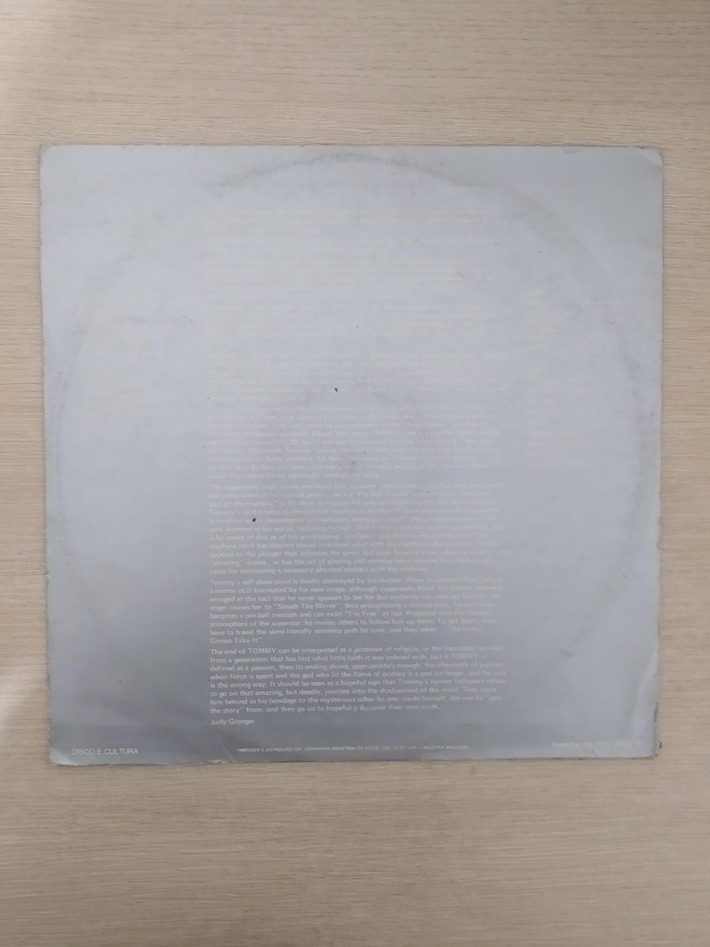 Disco Vinil Excerpts From The Rock Opera Tommy A