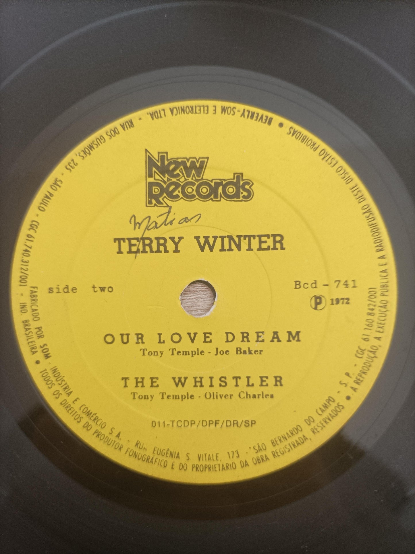 Compacto Vinil Terry Winter I Know