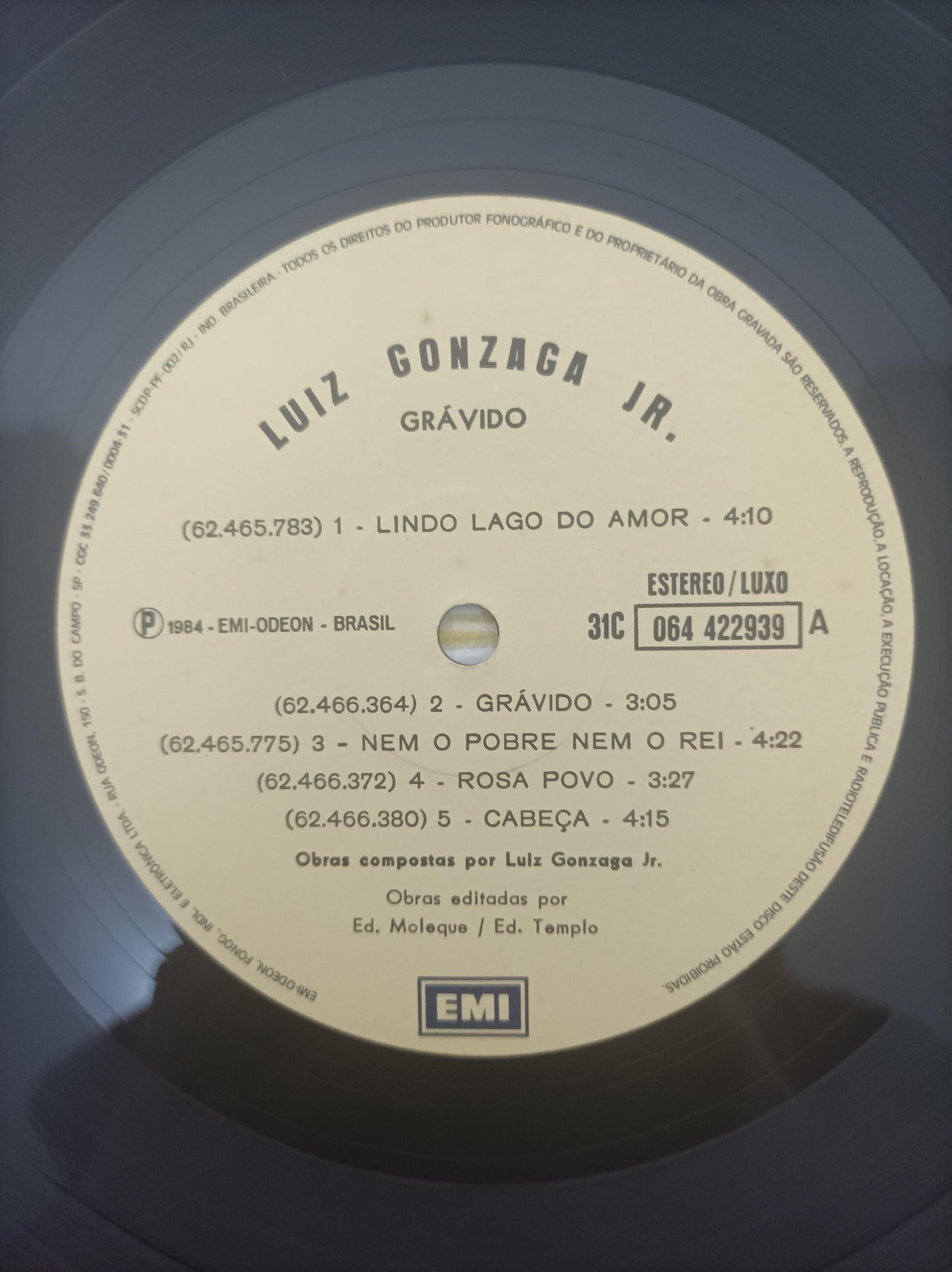 Lp Vinil Gonzaguinha Grávido Com Encarte