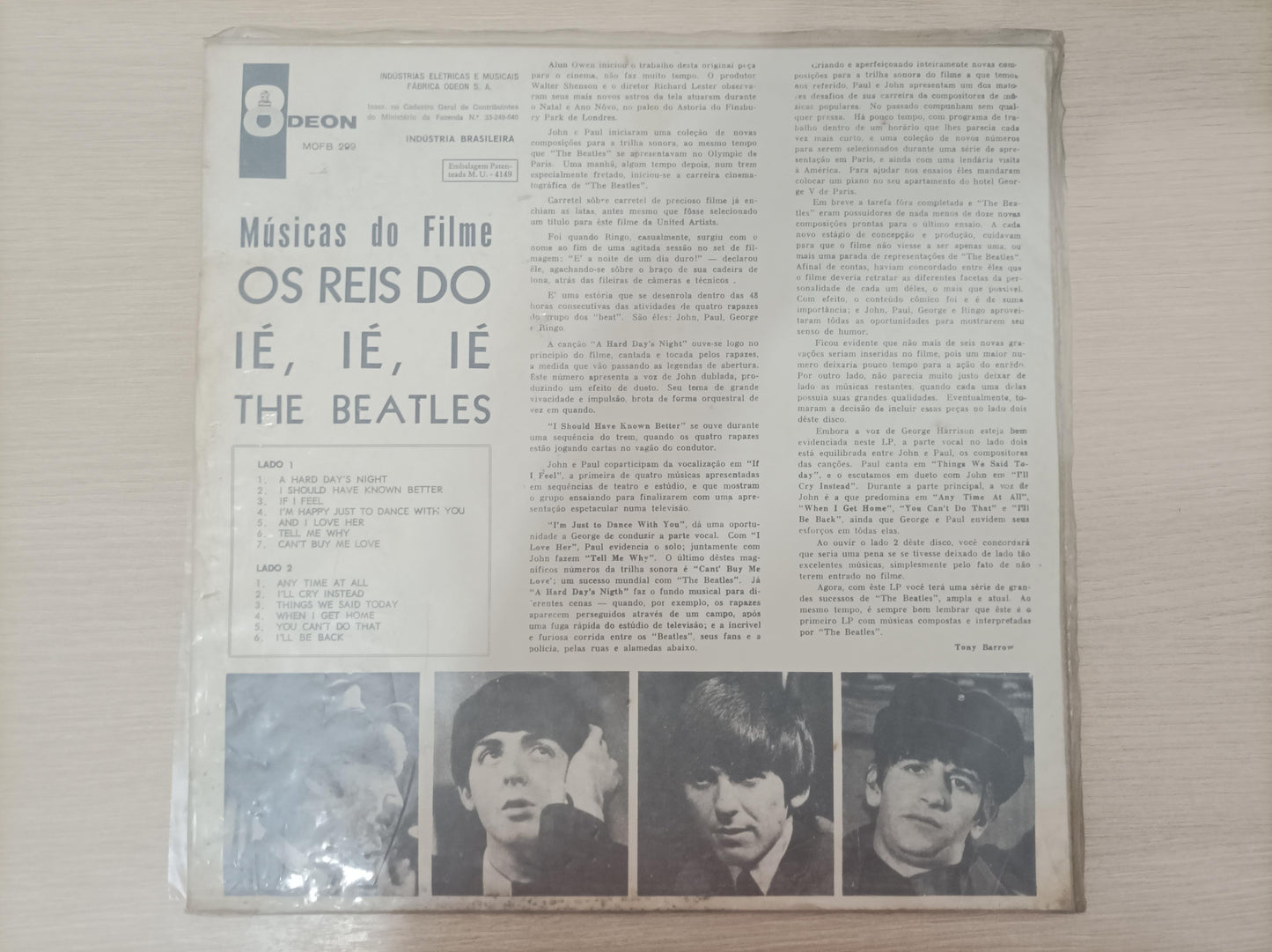 Lp Vinil The Beatles Os Reis Do Ié, Ié, Ié!, Leia