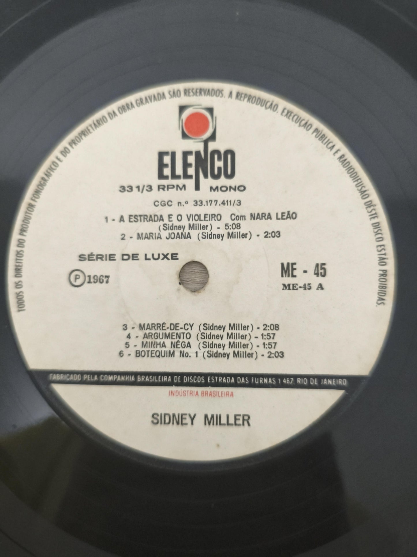 Lp Vinil Sidney Miller 1967