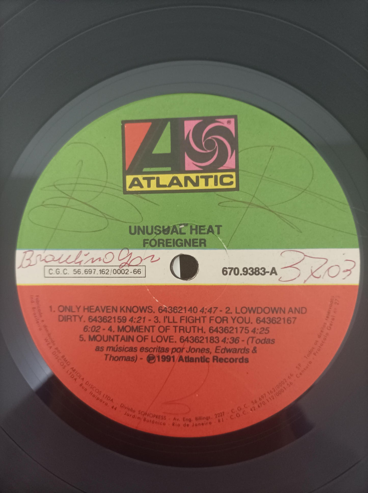 Lp Vinil Foreigner Unusual Heat Com Encarte