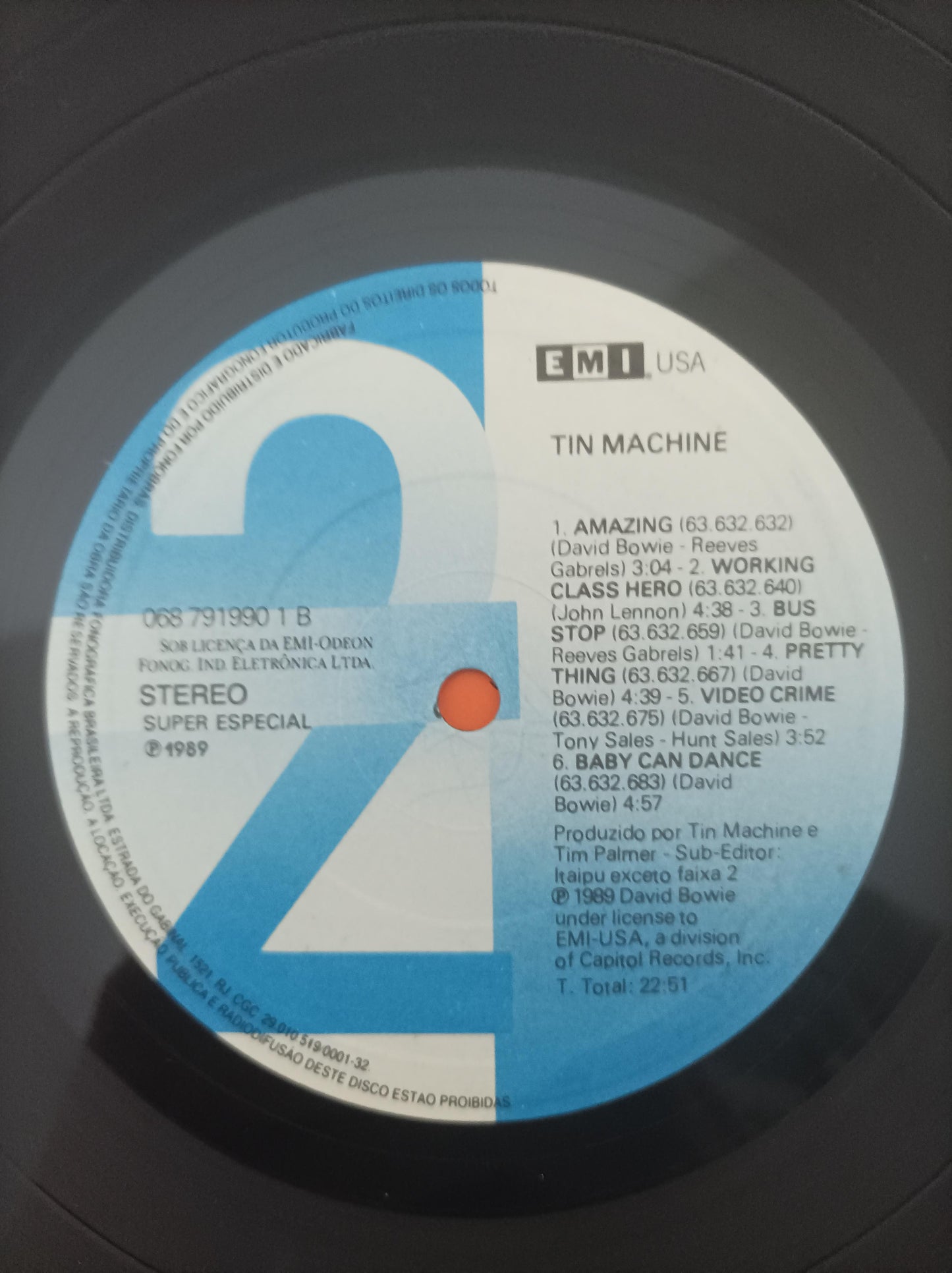 Lp Vinil Tin Machine 1989 Com Encarte