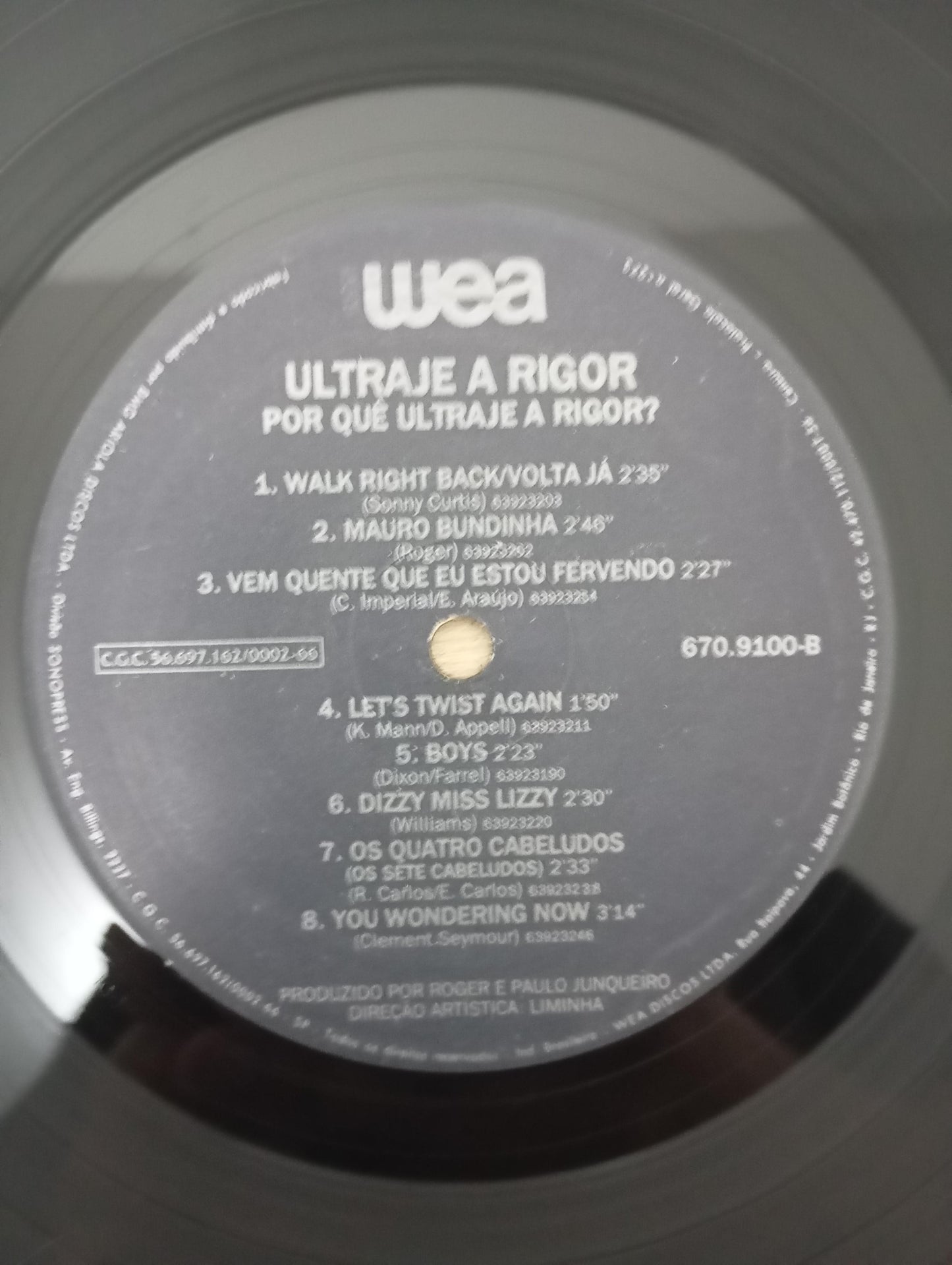 Lp Vinil Ultraje A Rigor Por Quê? Com Encarte