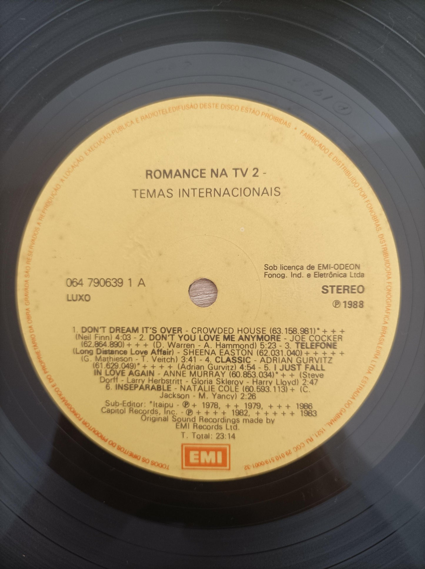 Lp Vinil Romance na TV 2 Temas Internacionais