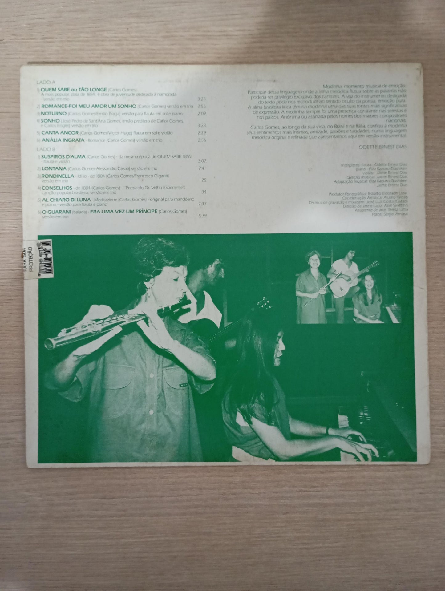 Lp Vinil Odette Dias Modinhas Sem Palavras De Carlos Gomes