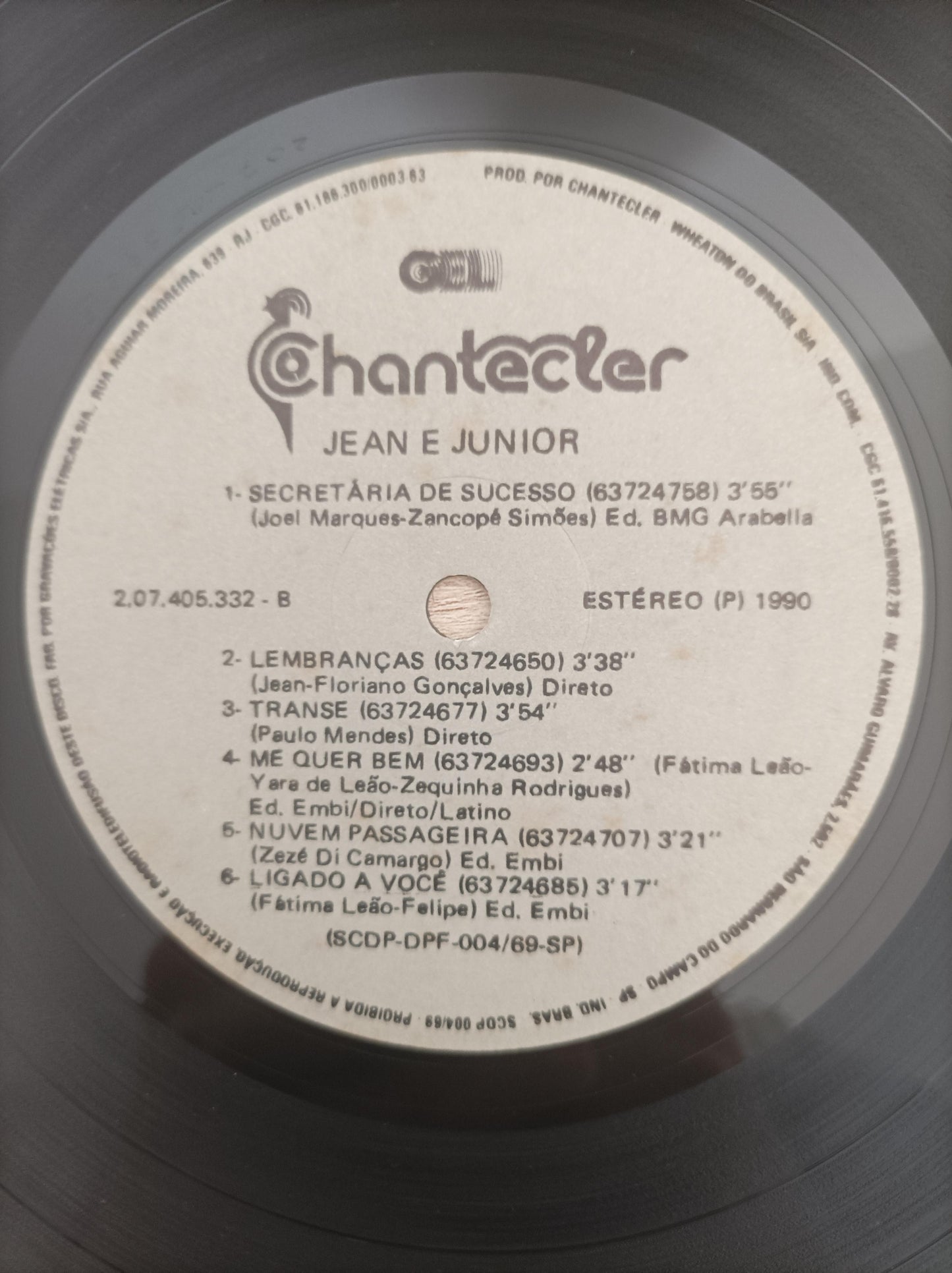Lp Vinil Jean e Junior Secretária de Sucesso