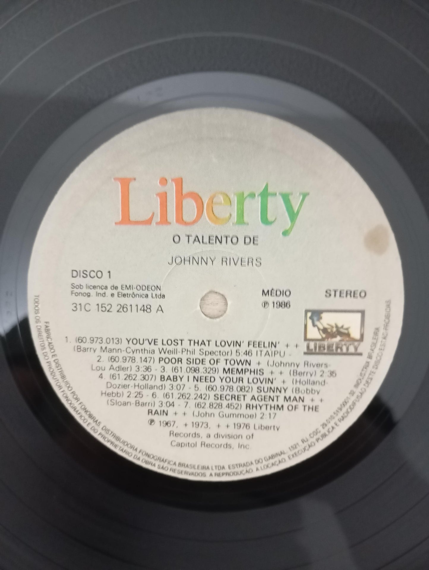 Lp Vinil Johnny Rivers O Talento de Duplo