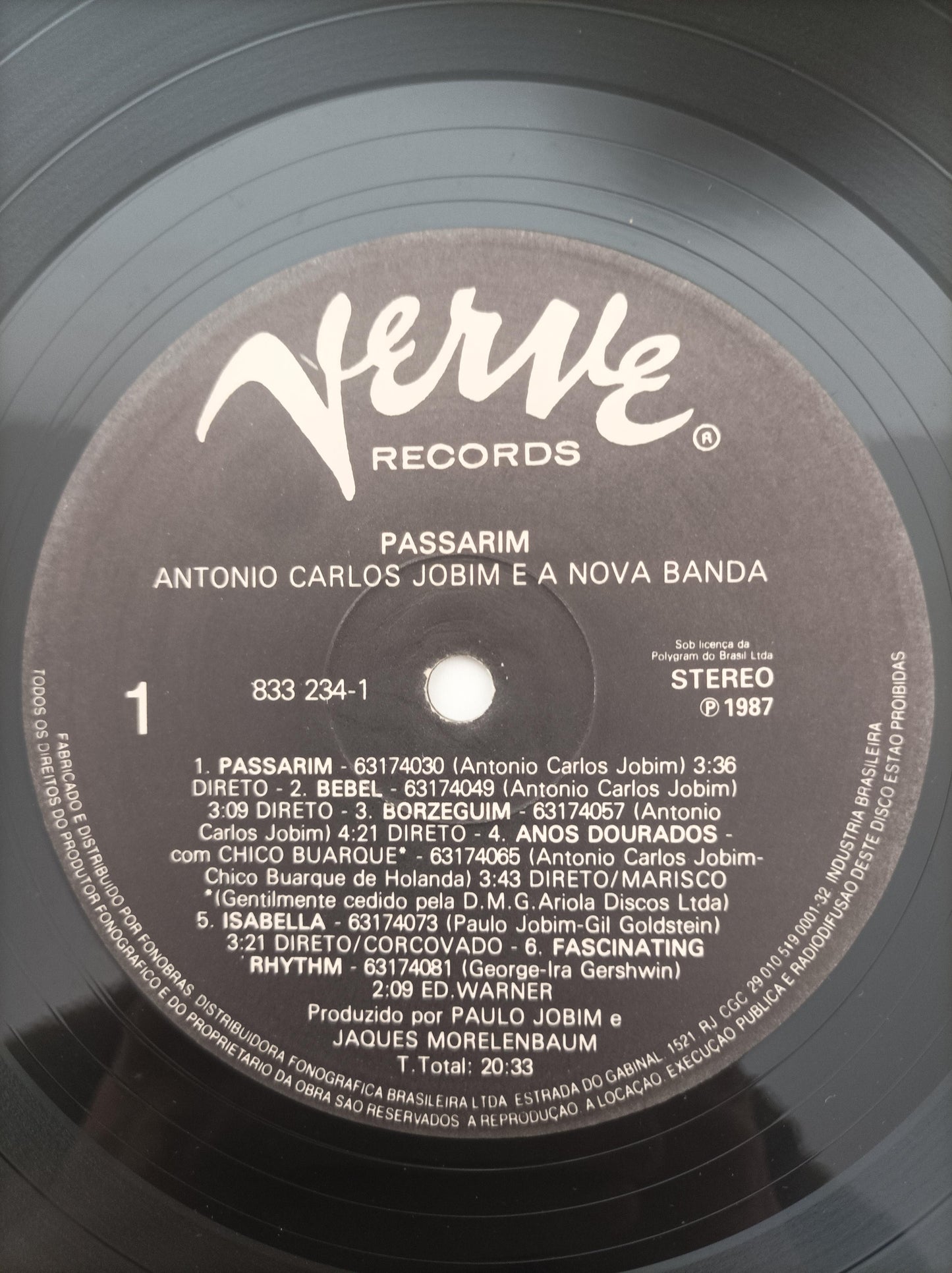 Lp Vinil Antonio Carlos Jobim Passarim Com Encarte