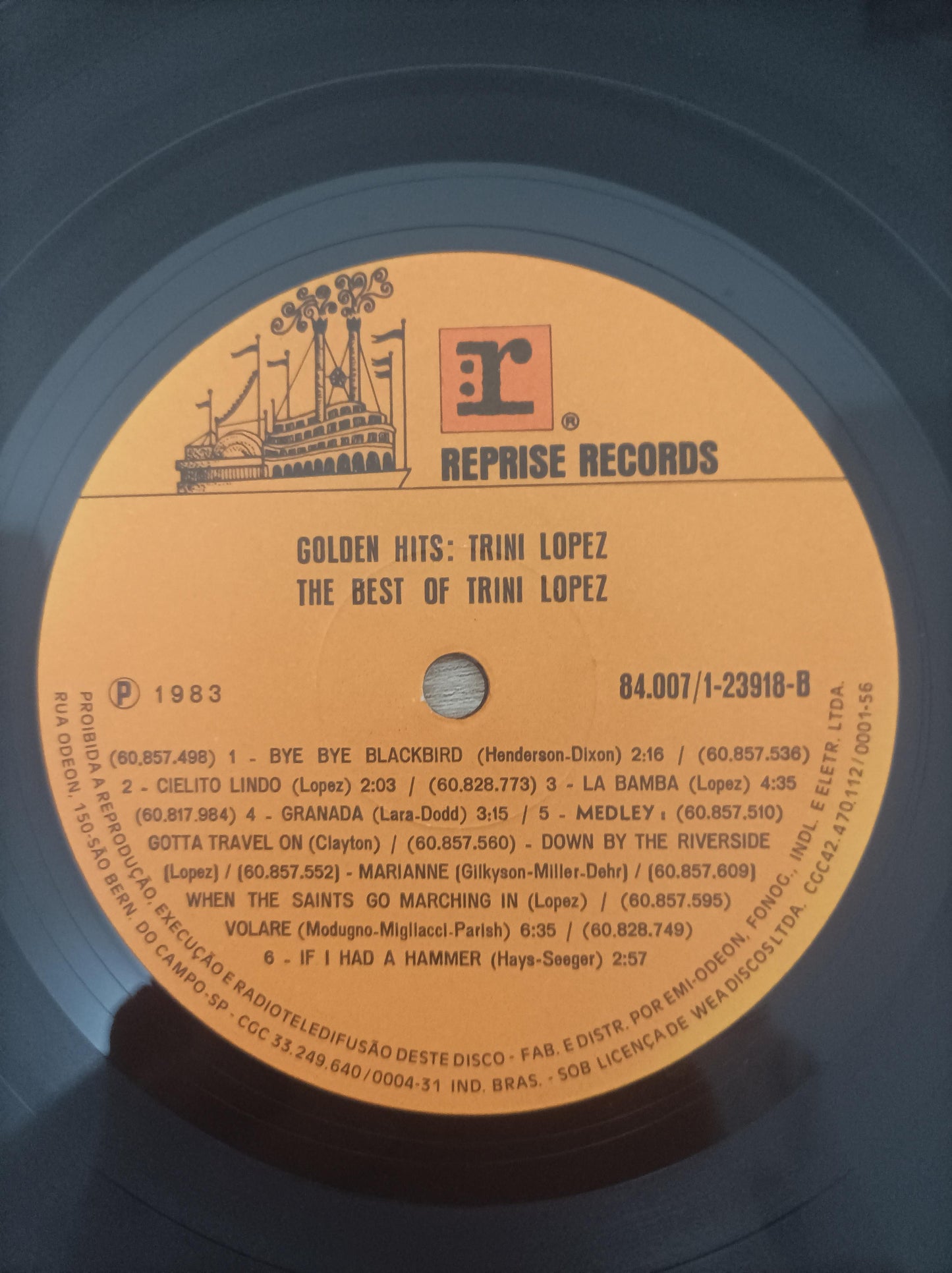 Lp Vinil Trini Lopez Golden Hits