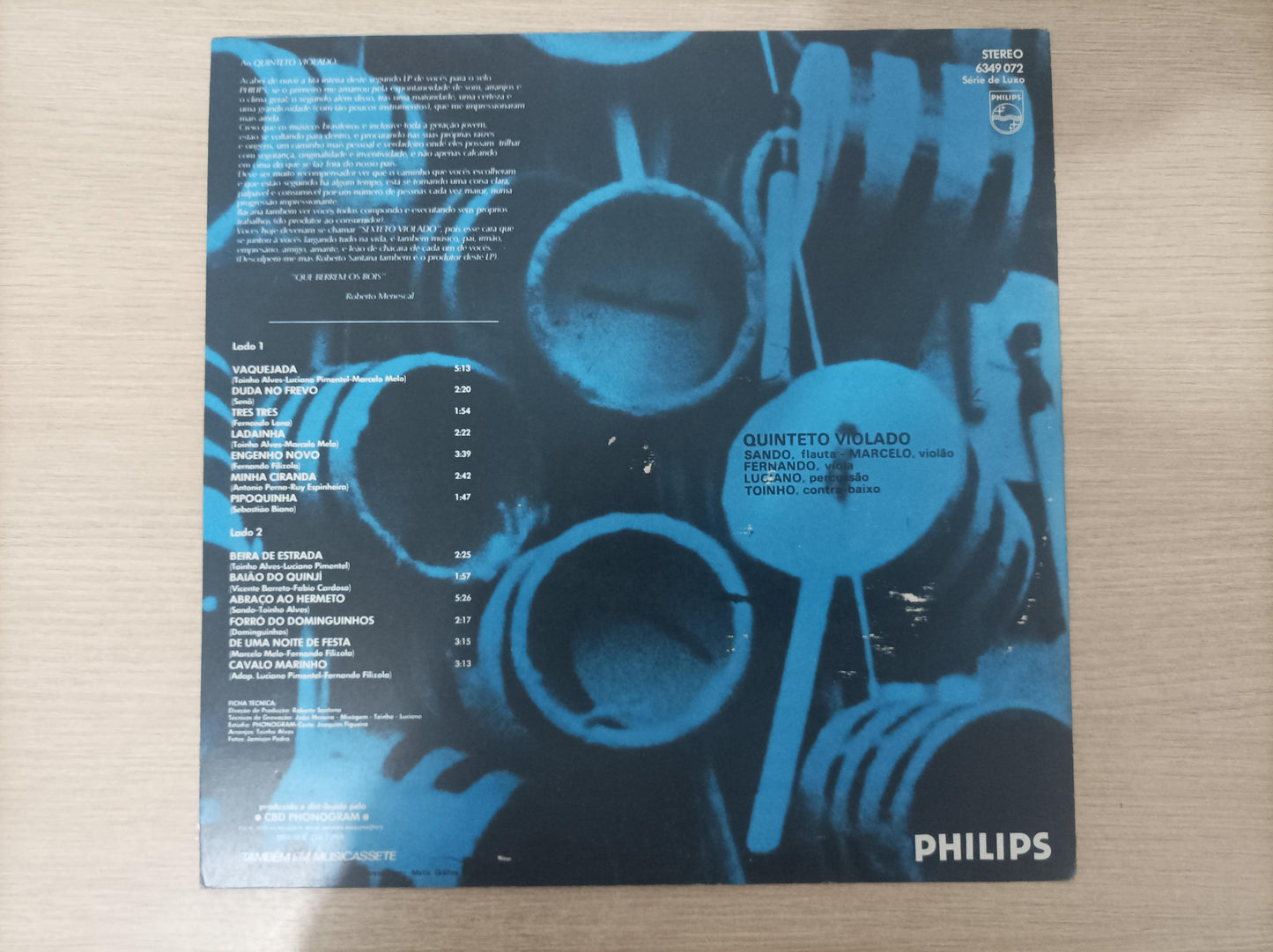 Lp Vinil Quinteto Violado Berra Boi