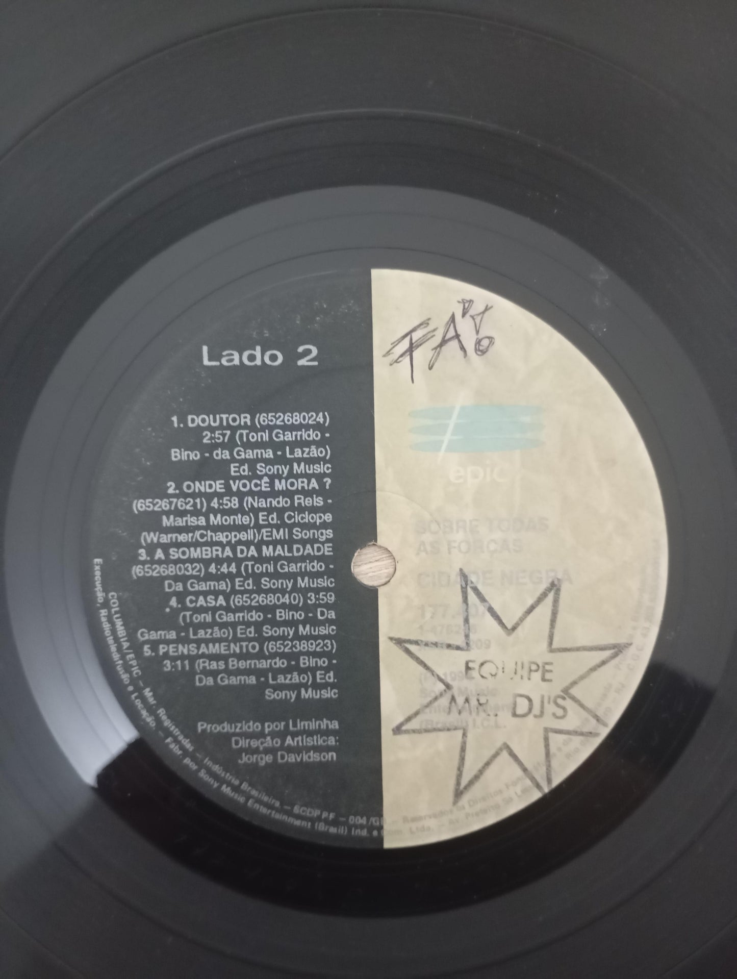 Lp Vinil Cidade Negra Sobre Todas As Forças Com Encarte