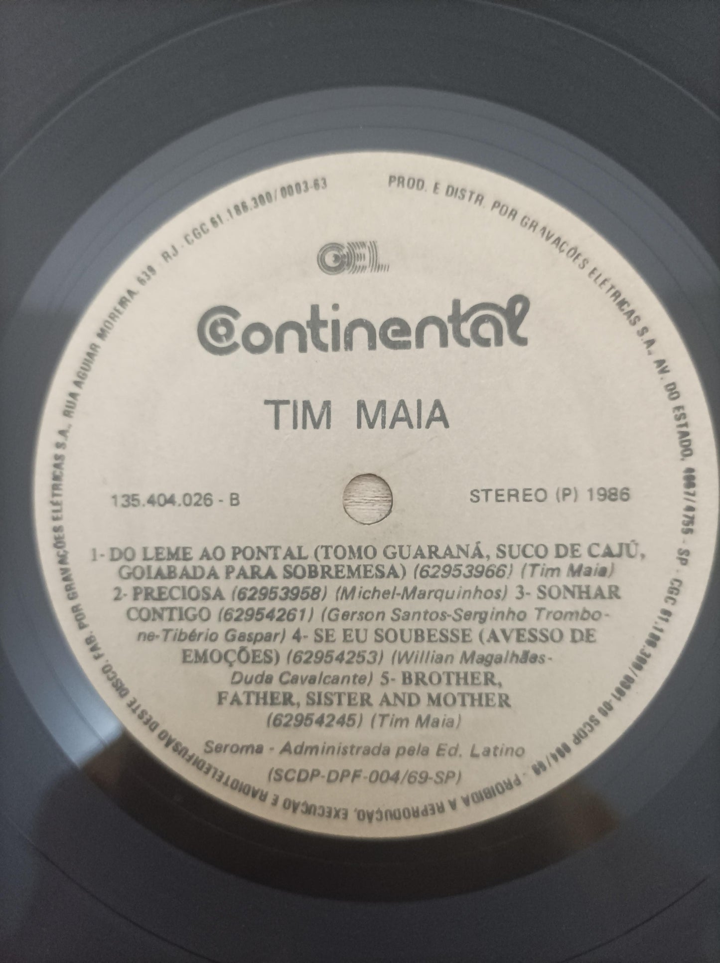 Lp Vinil Tim Maia 1986