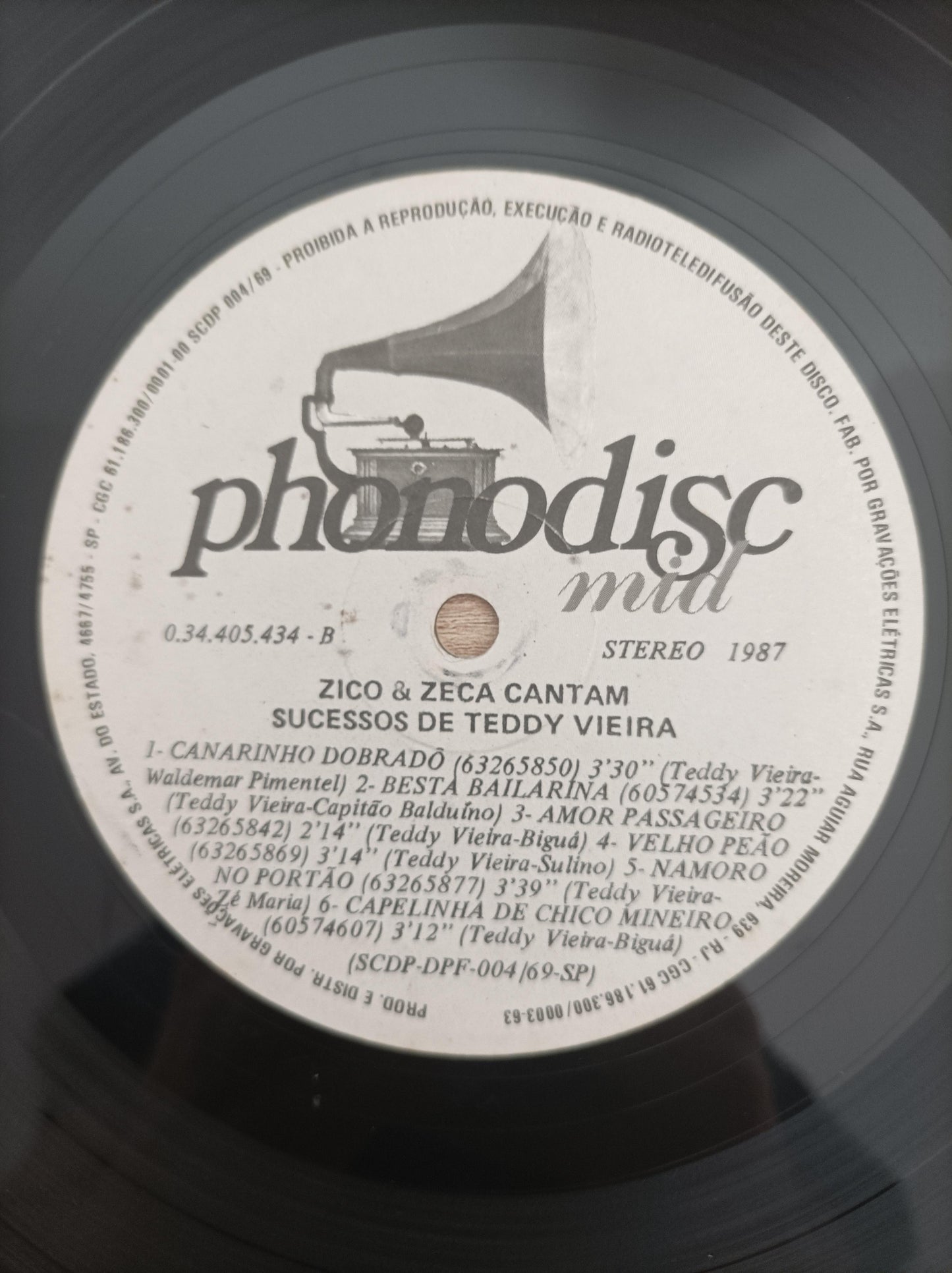 Lp Vinil Zico & Zeca Cantam Sucessos de Teddy Vieira