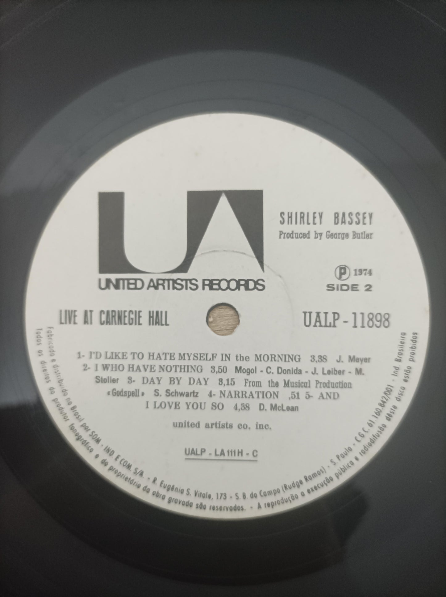 Lp Vinil Shirley Bassey Live At Carnegie Hall Duplo
