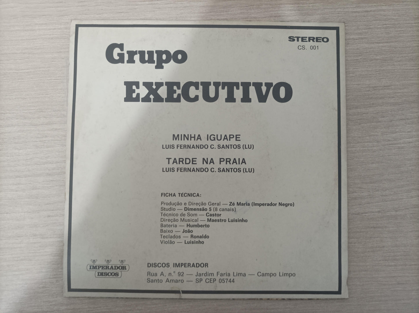 Compacto Vinil Grupo Executivo Minha Iguape / Tarde na Praia