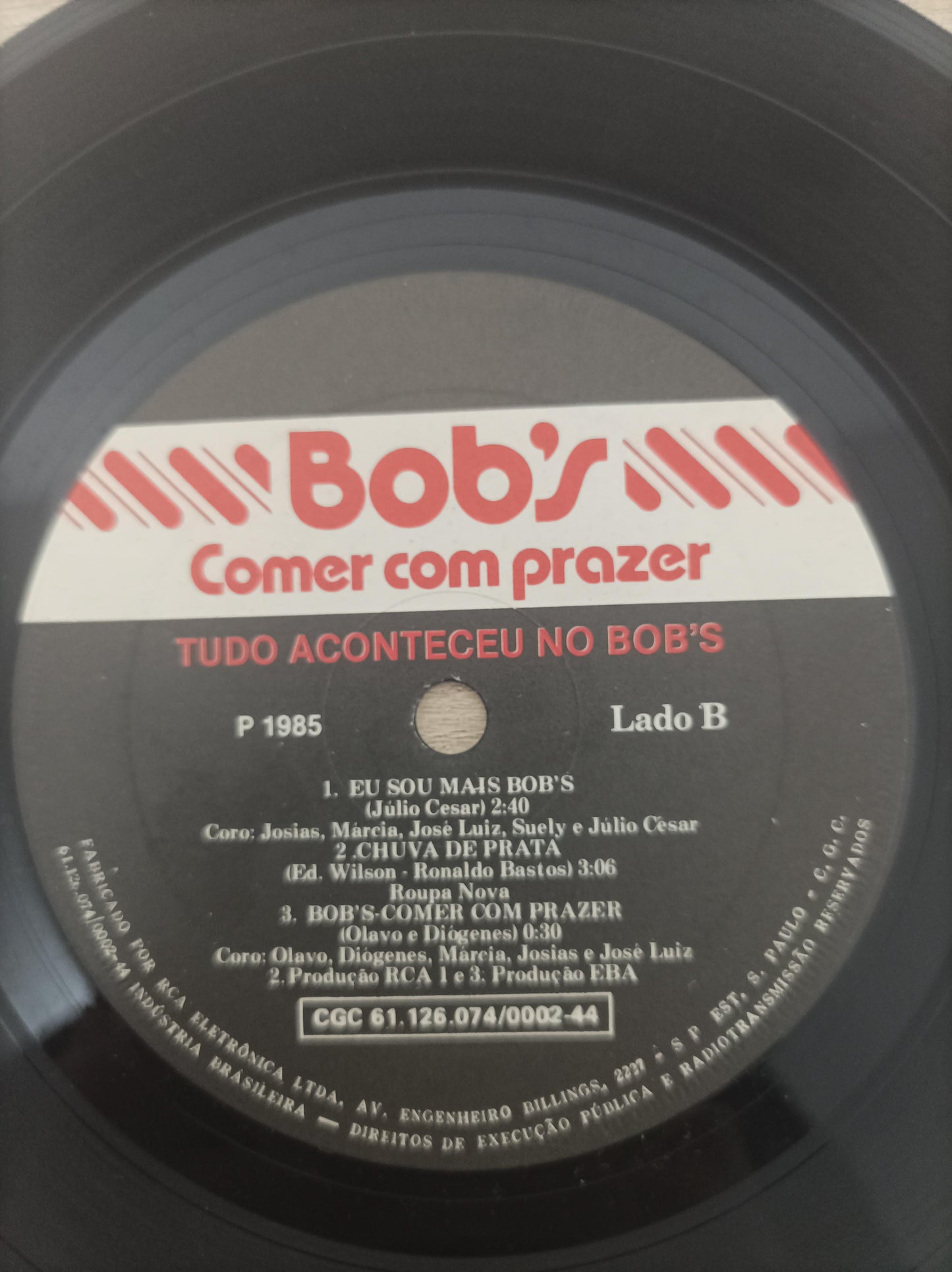 Compacto Vinil Tudo aconteceu no Bob's