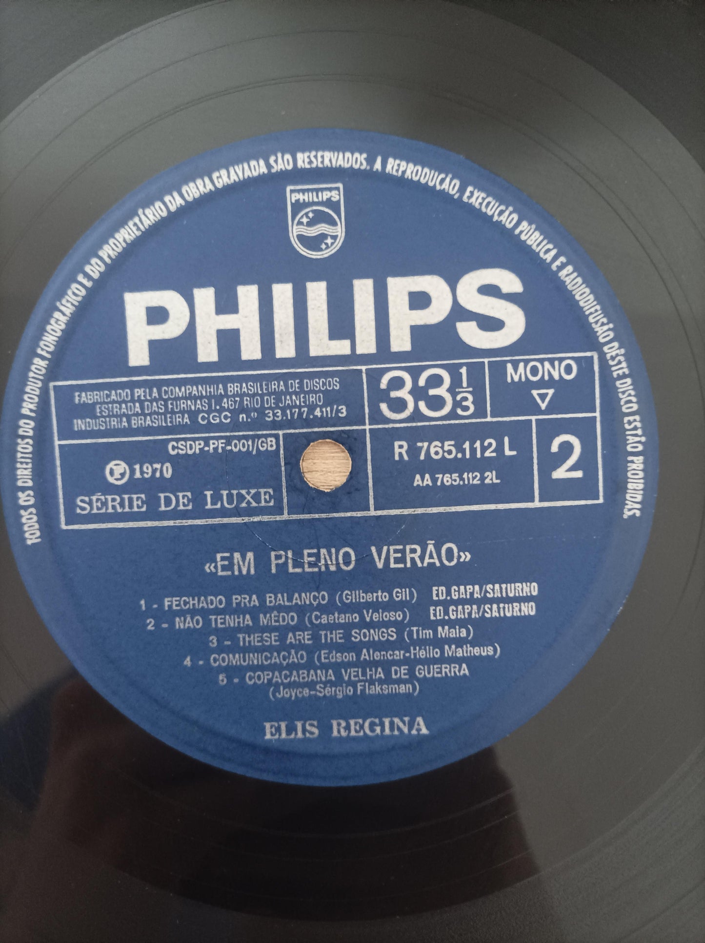Disco Vinil Em pleno verão Elis Regina A