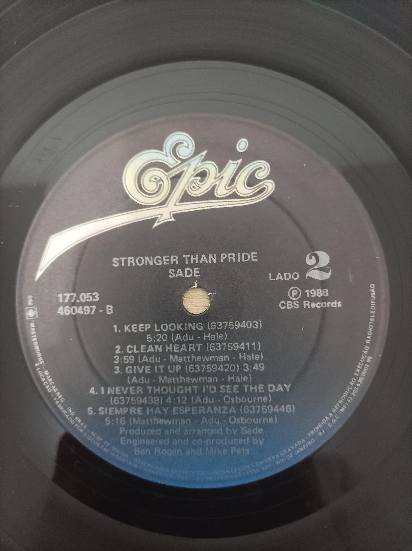 Lp Vinil Sade Stronger Than Pride Com Encarte