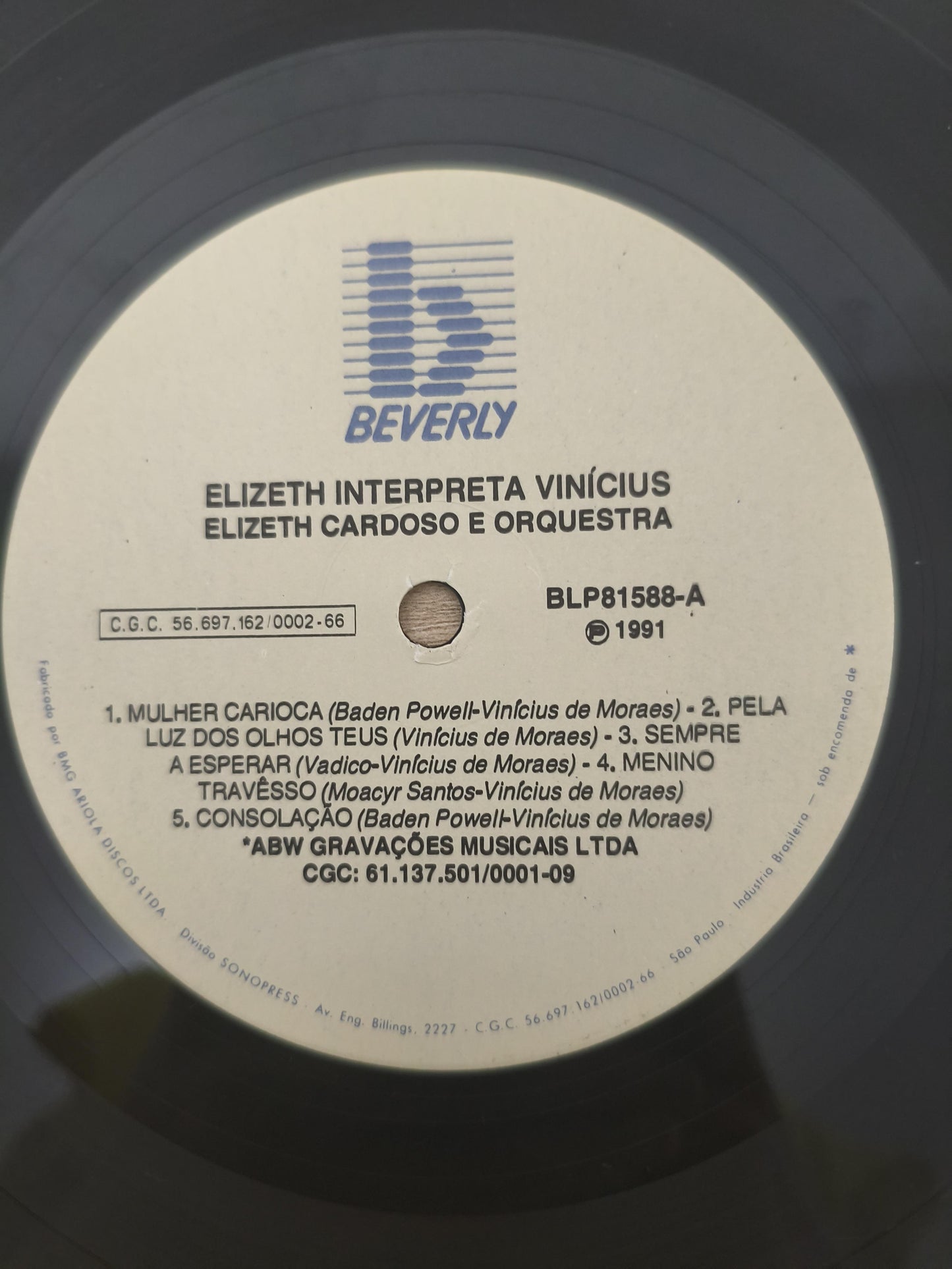 Lp Vinil Elizeth Cardoso Interpreta Vinicius