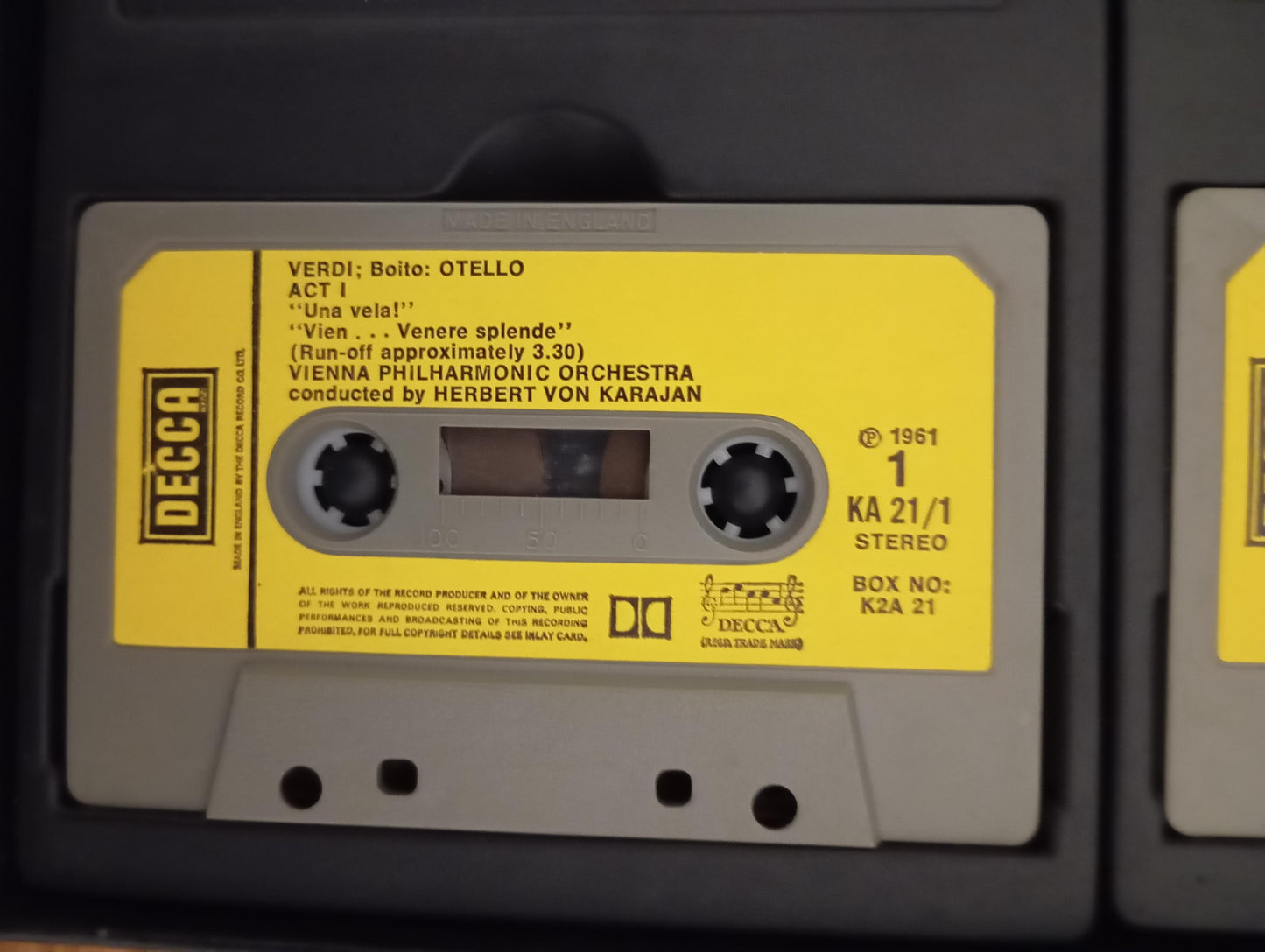 Fita K7 Cassete Verdi Otello Del Monaco Tebaldi Importado