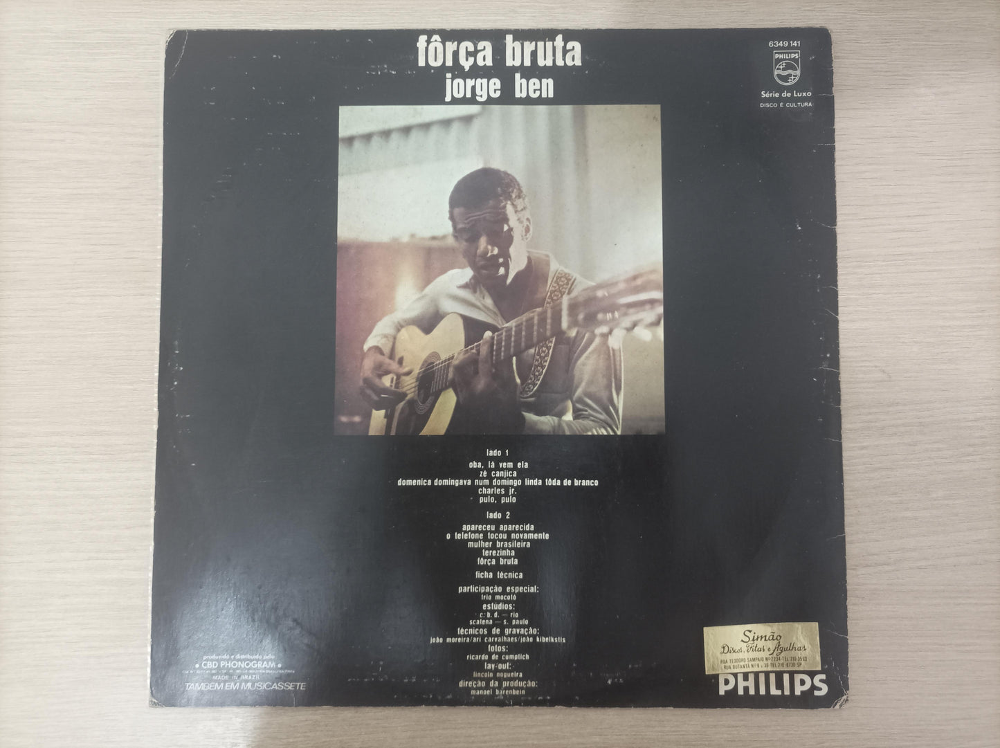 Lp Vinil Jorge Ben Força Bruta Original 1975 Importado