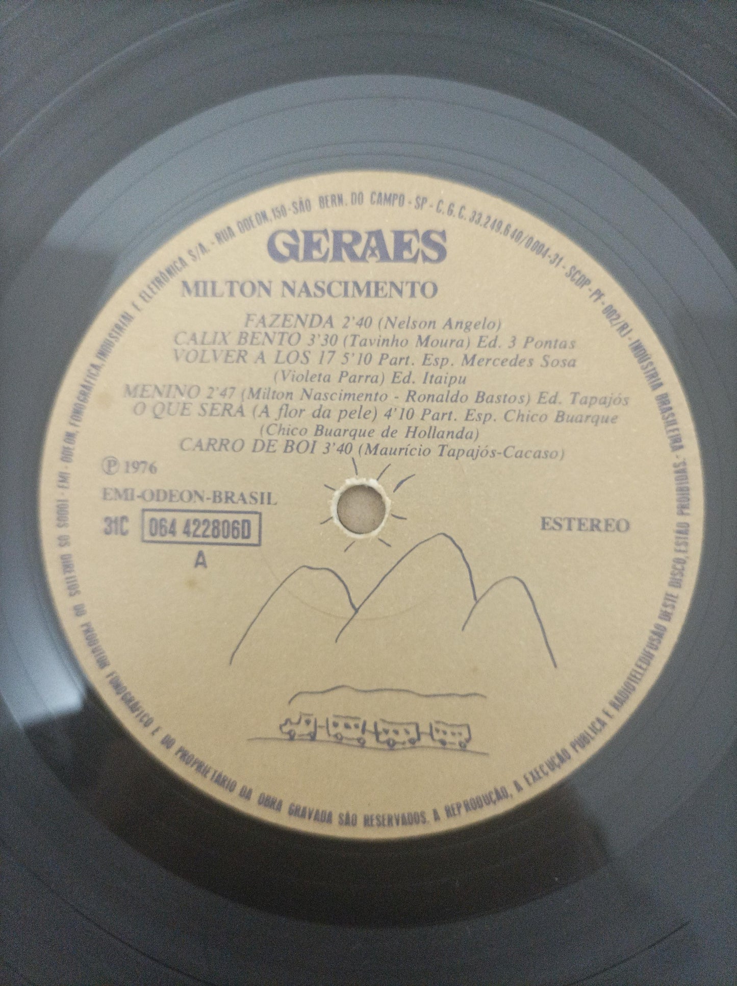 Disco Vinil Geraes Milton Nascimento Capa Dupla C/ Encarte A