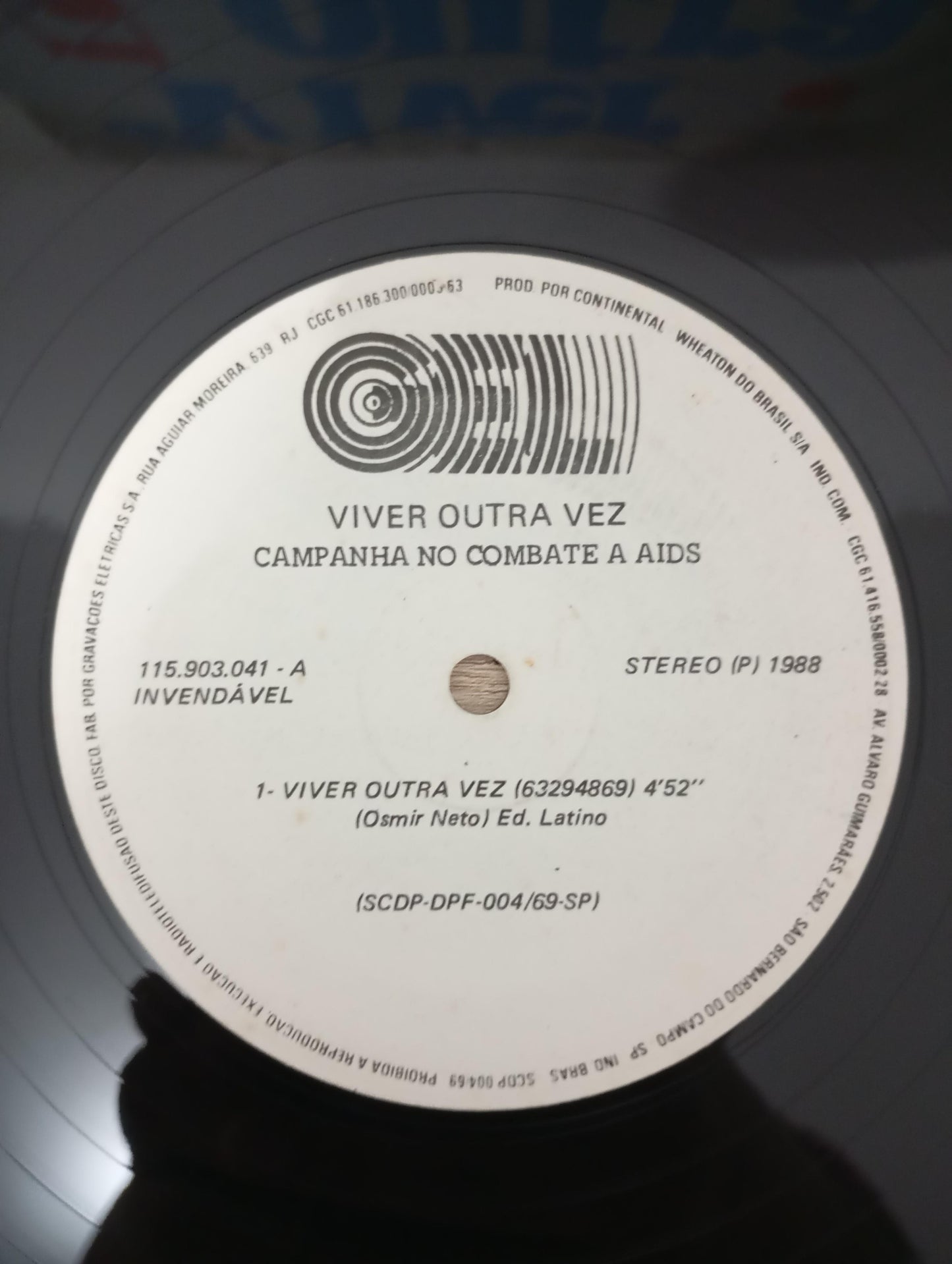 Lp Vinil Viver Outra Vez Campanha no Combate À AIDS