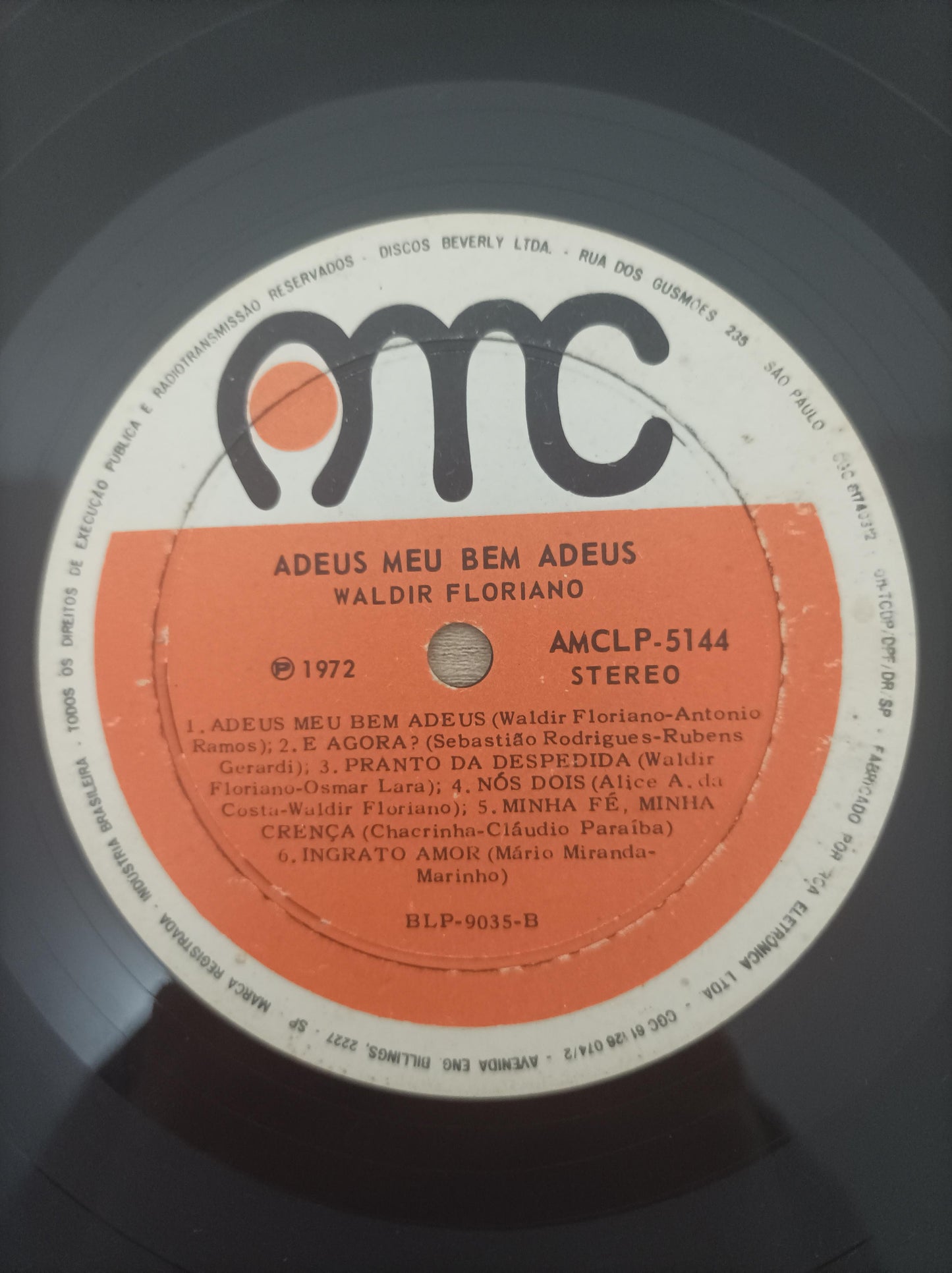 Lp Vinil Waldir Floriano Adeus Meu Bem Adeus
