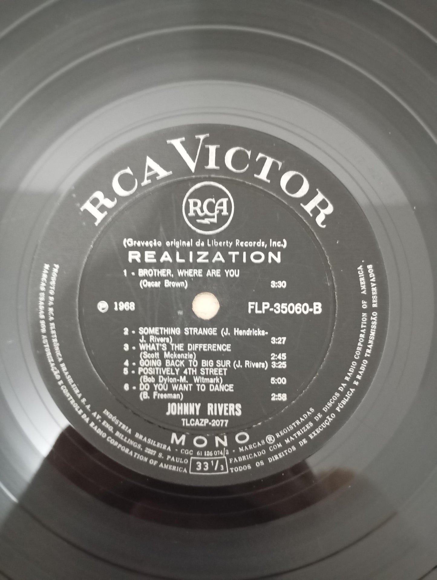 Disco Vinil Realization Johnny Rivers A