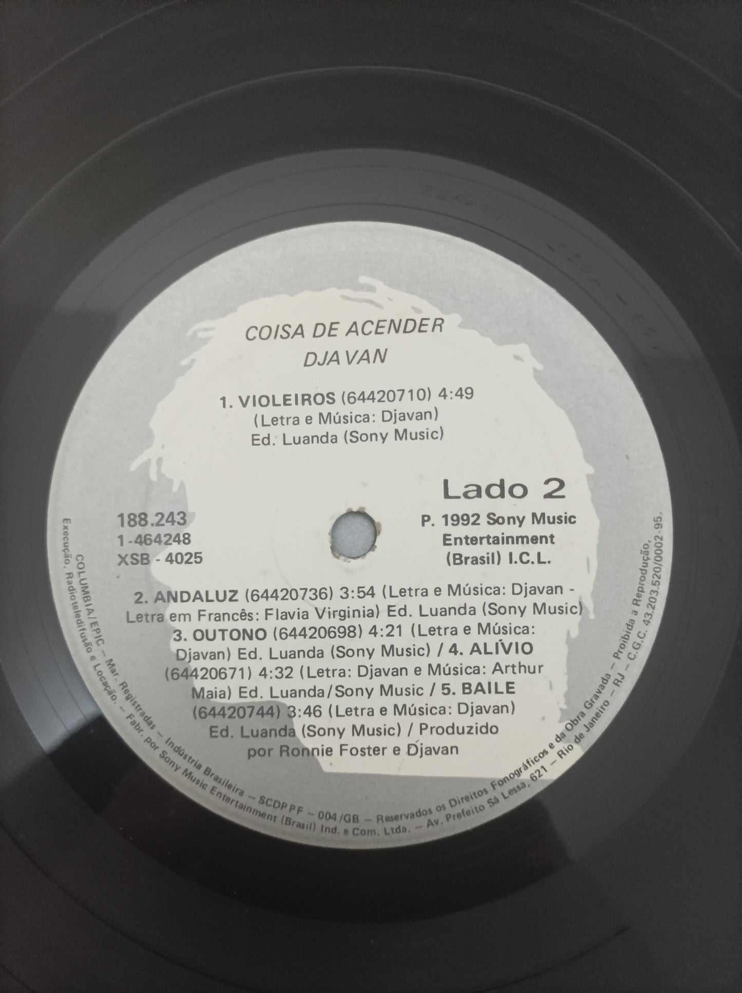 Lp Vinil Djavan Coisa De Acender Com Encarte