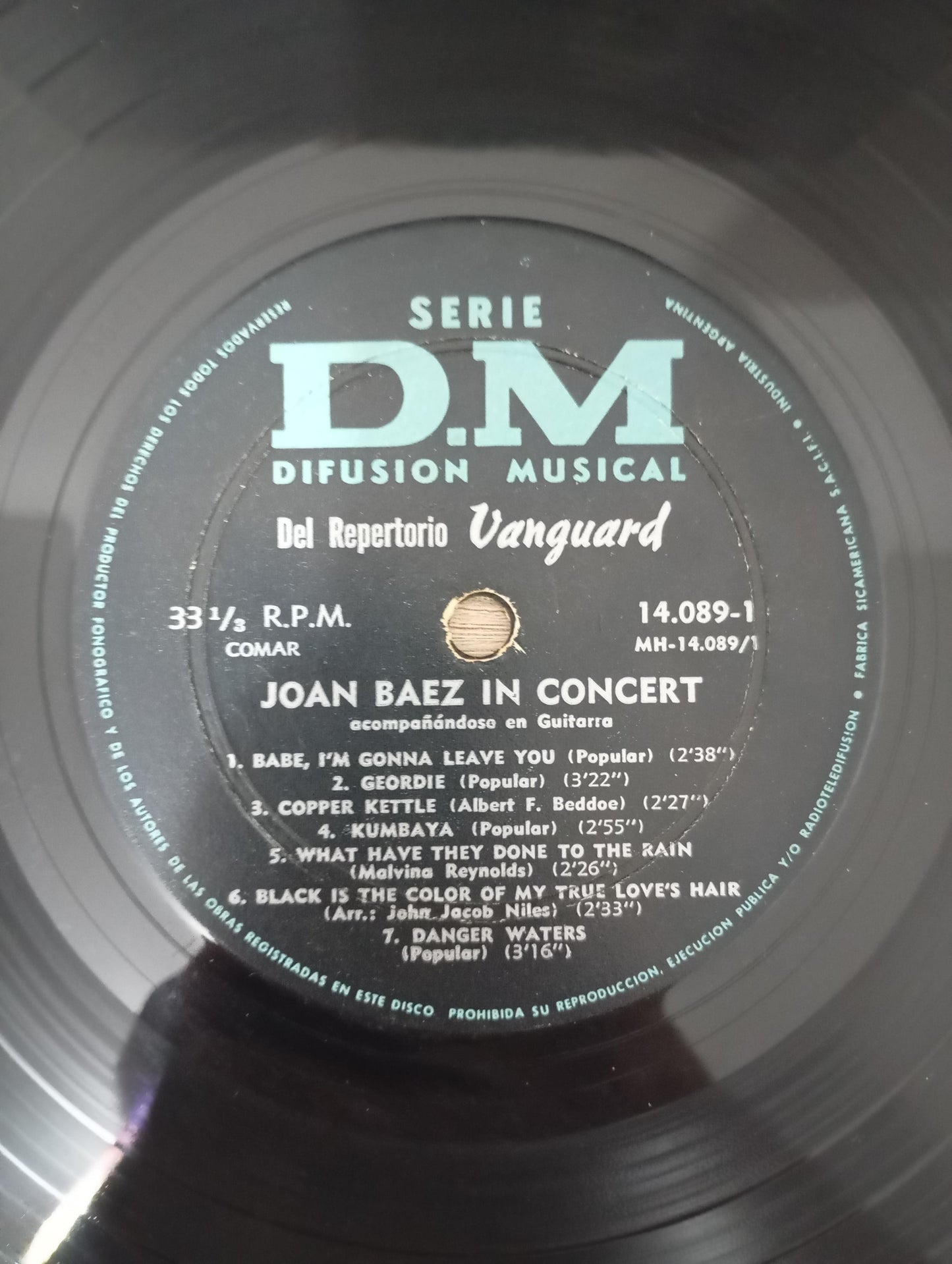 Lp Vinil Joan Baez In Concert Acompañandose Guitarra Import