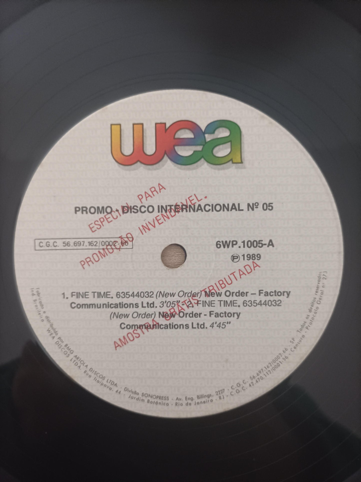 Lp Vinil New Order & U2 Fine Time / Angel Of Harlem