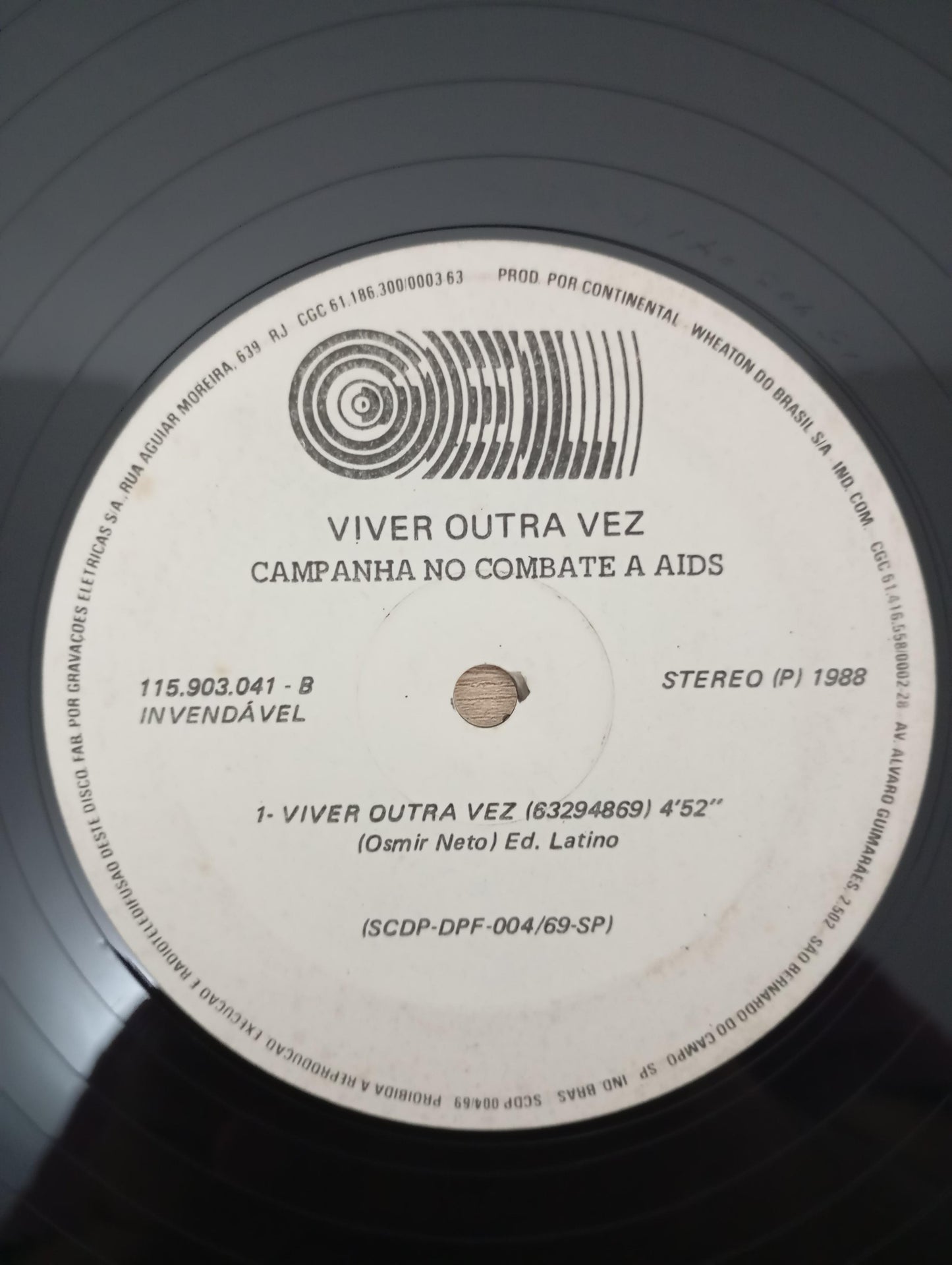 Lp Vinil Viver Outra Vez Campanha no Combate À AIDS