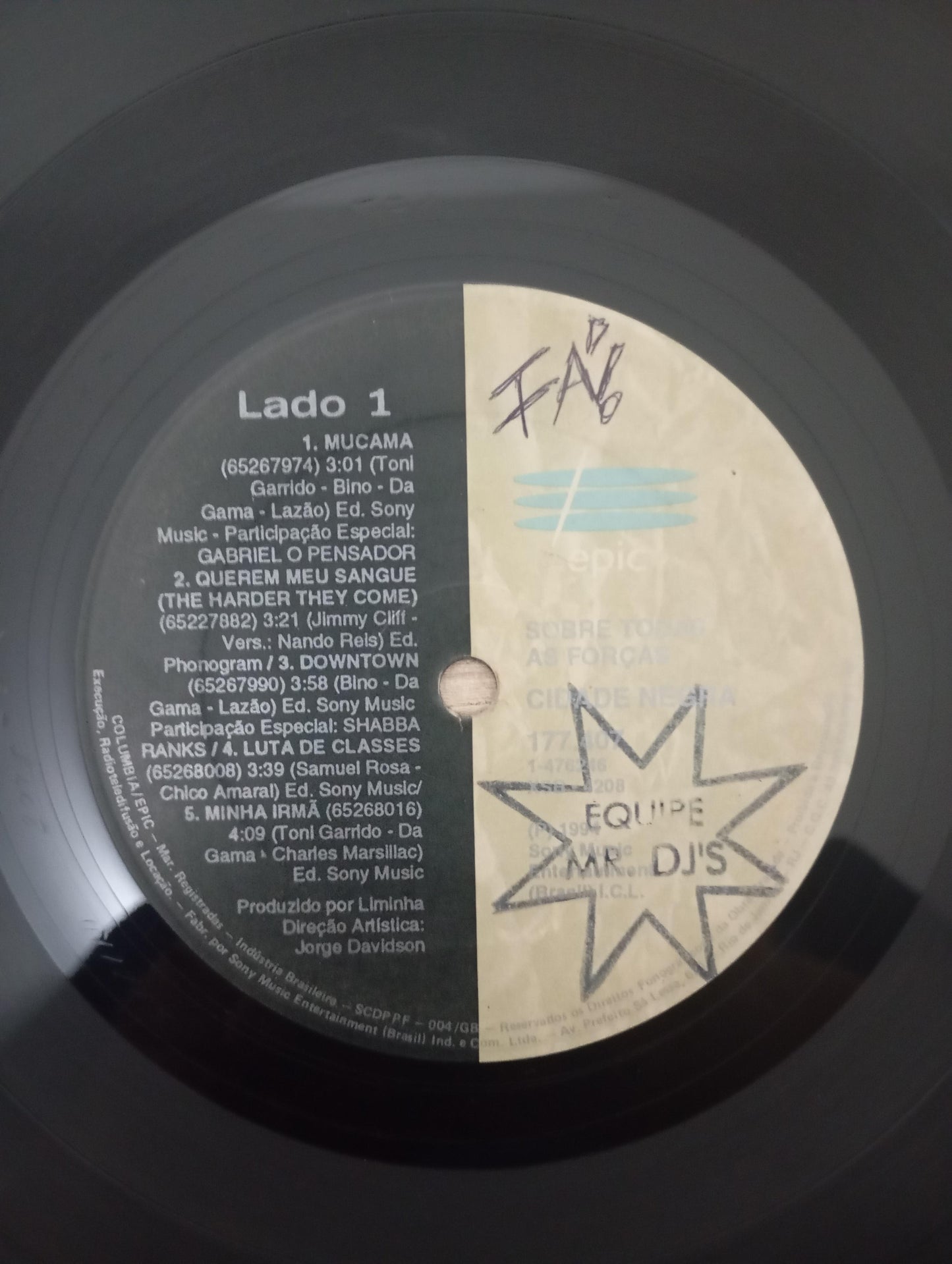 Lp Vinil Cidade Negra Sobre Todas As Forças Com Encarte