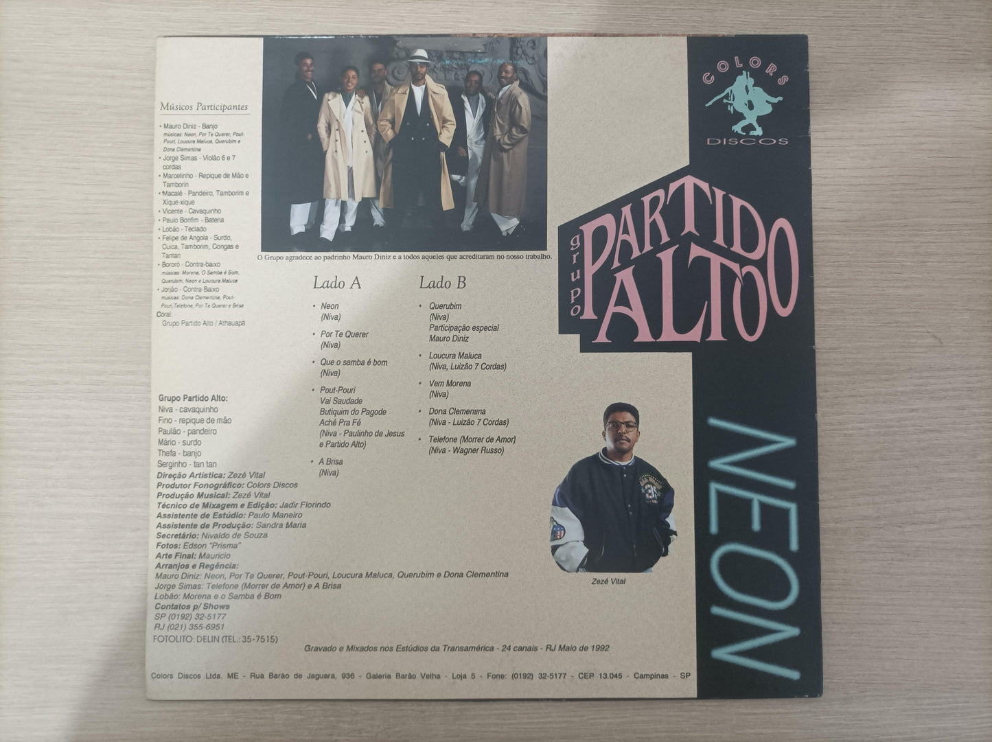 Lp Vinil Grupo Partido Alto Neon