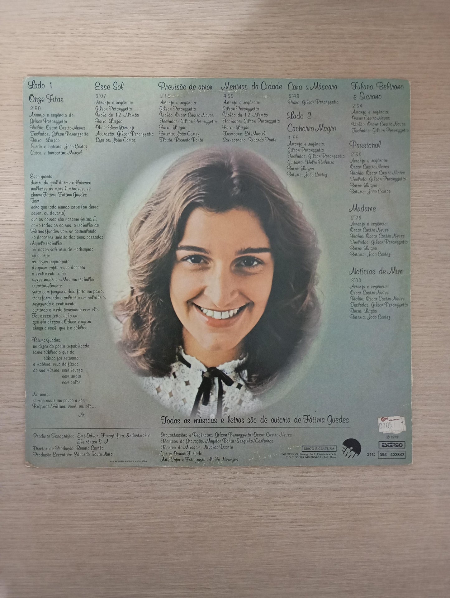 Lp Vinil Fátima Guedes 1979 Com Encarte