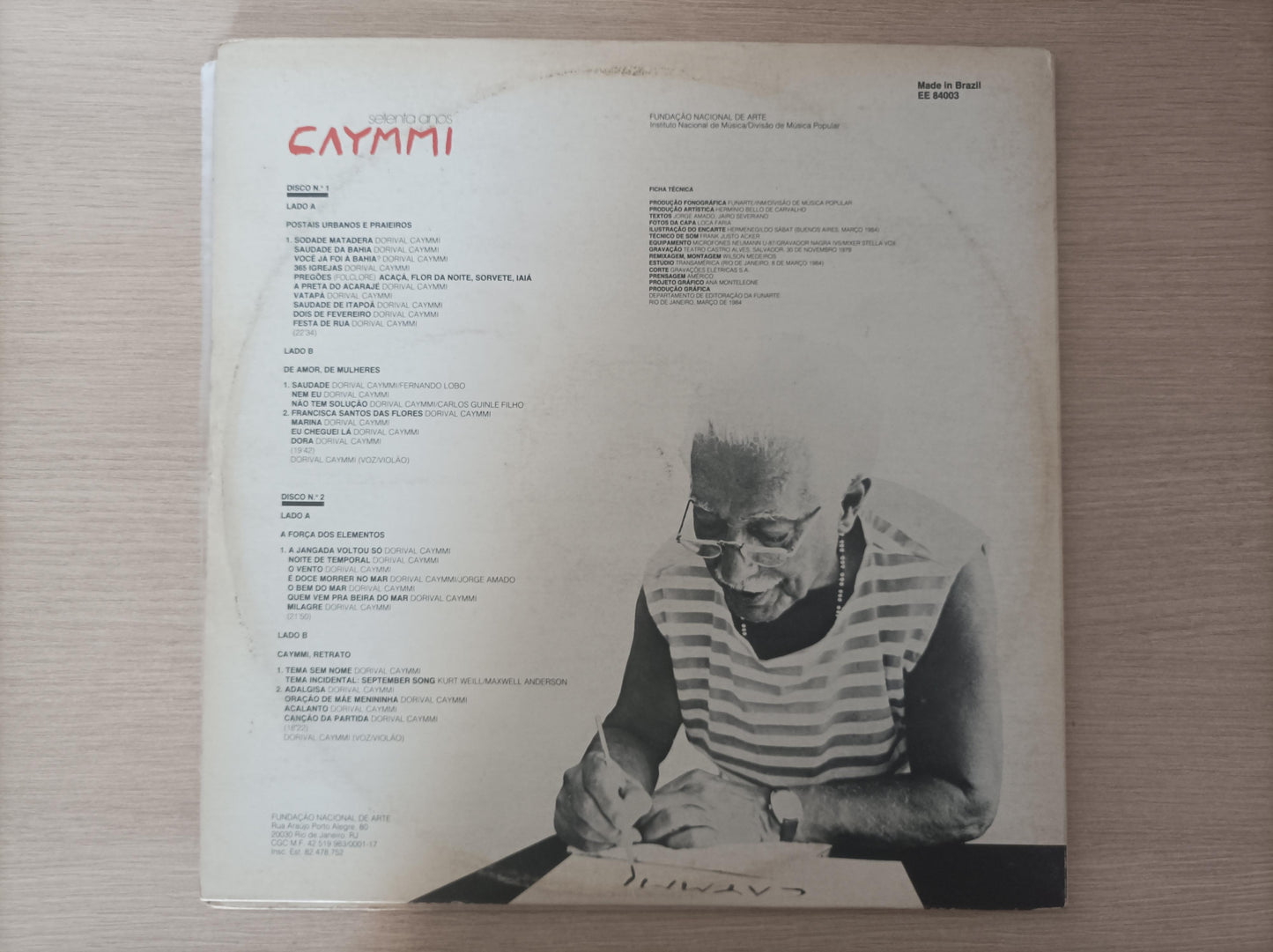 Lp Vinil Dorival Caymmi Setenta Anos Duplo Com Encartes
