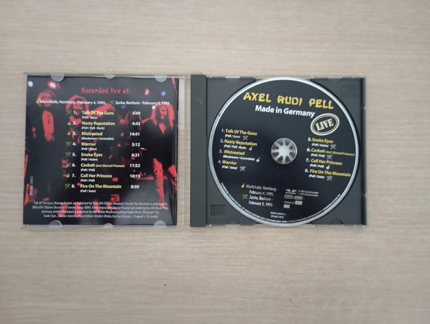 CD Axel Rudi Pell Made In Germany (Live) Importado