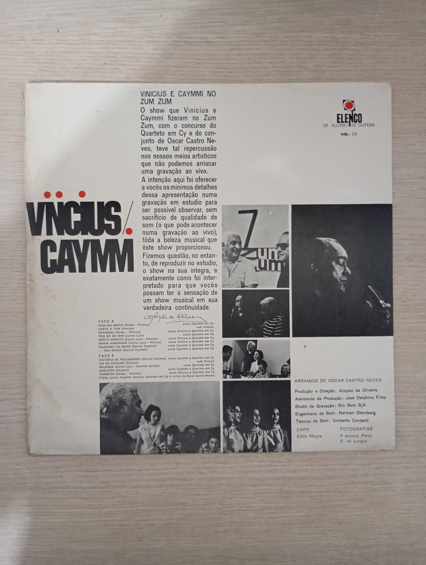 Lp Vinil Vinicius & Caymmi No Zum Zum