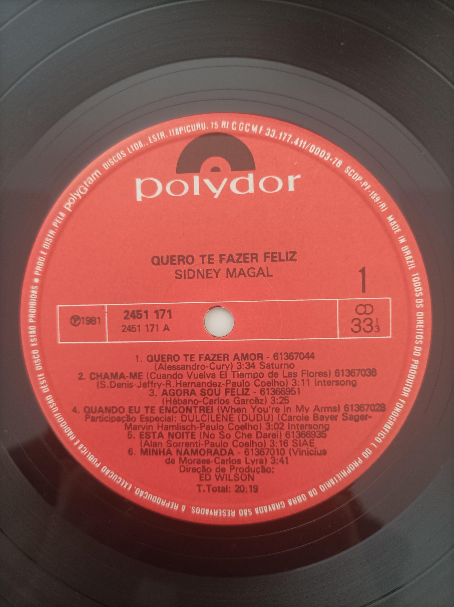 Lp Vinil Sidney Magal Quero Te Fazer Feliz Com Encarte
