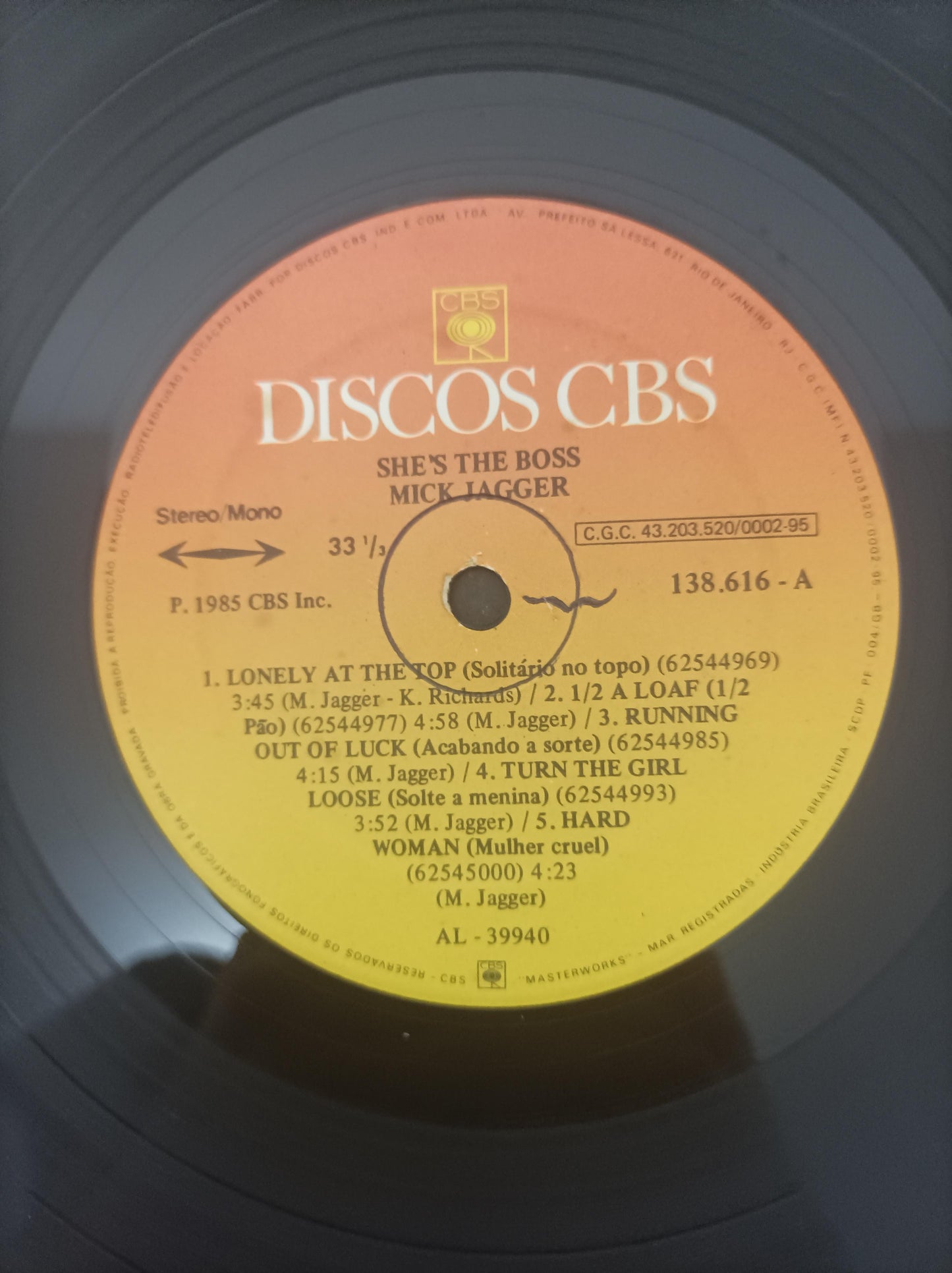 Lp Vinil Mick Jagger She's The Boss Com Encarte