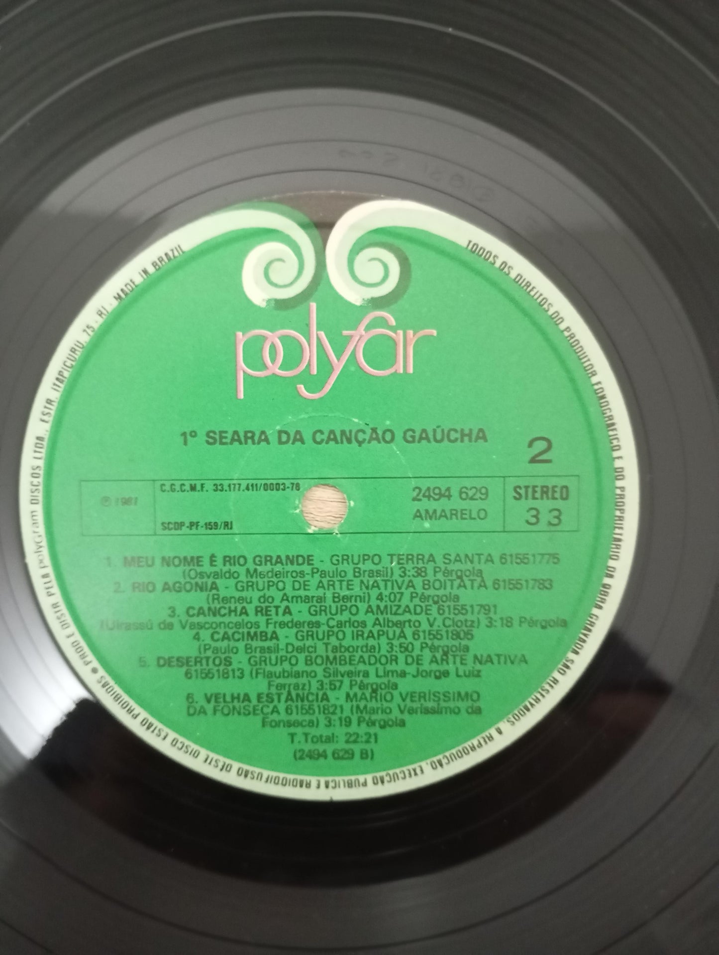 Lp Vinil 1ª Seara Da Canção Gaúcha