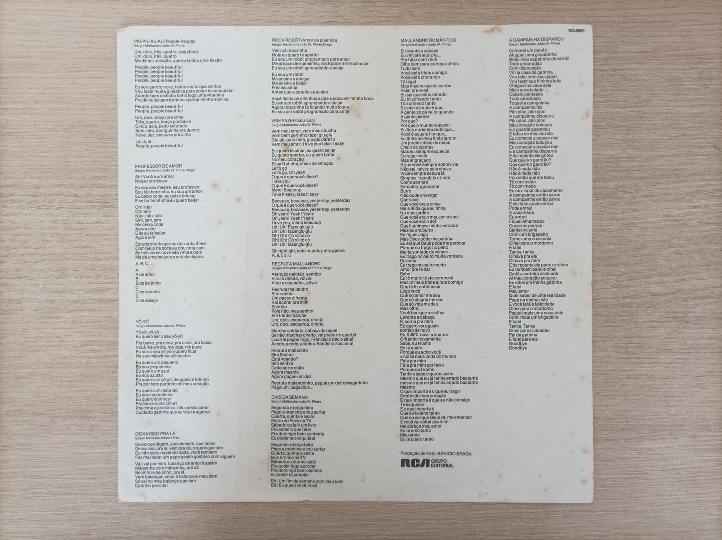 Lp Vinil Sergio Mallandro 1982 Com Encarte