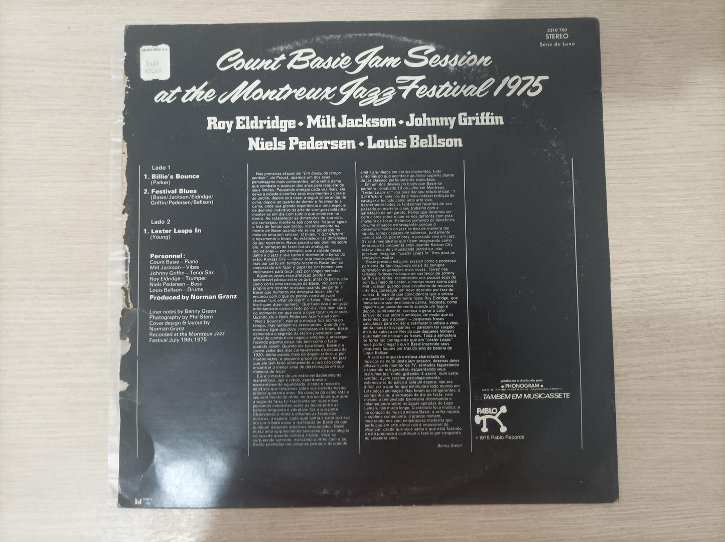 Lp Vinil Count Basie Jam Session Montreux Jazz Festival 1975