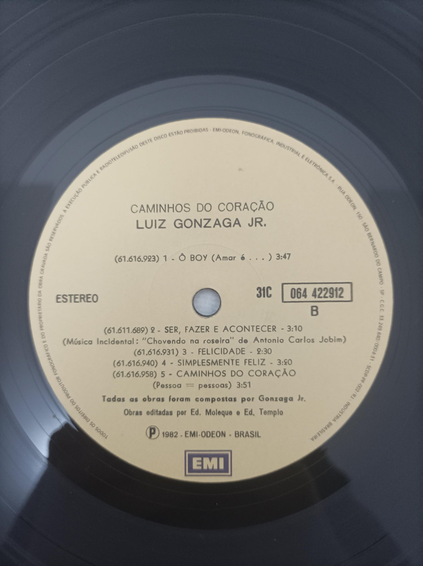 Disco Vinil Caminhos Do Coração Gonzaguinha Com Encarte A